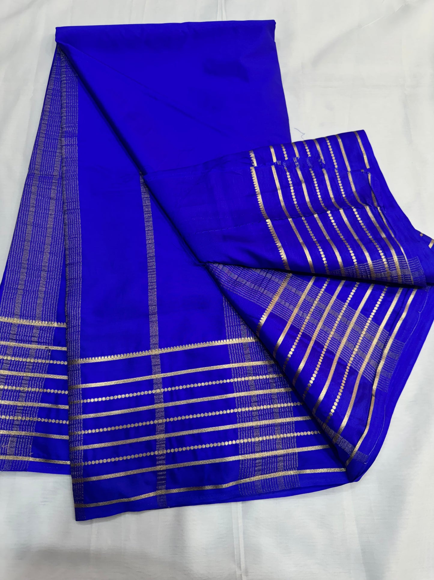 Semi Mysore Crape with Stripes