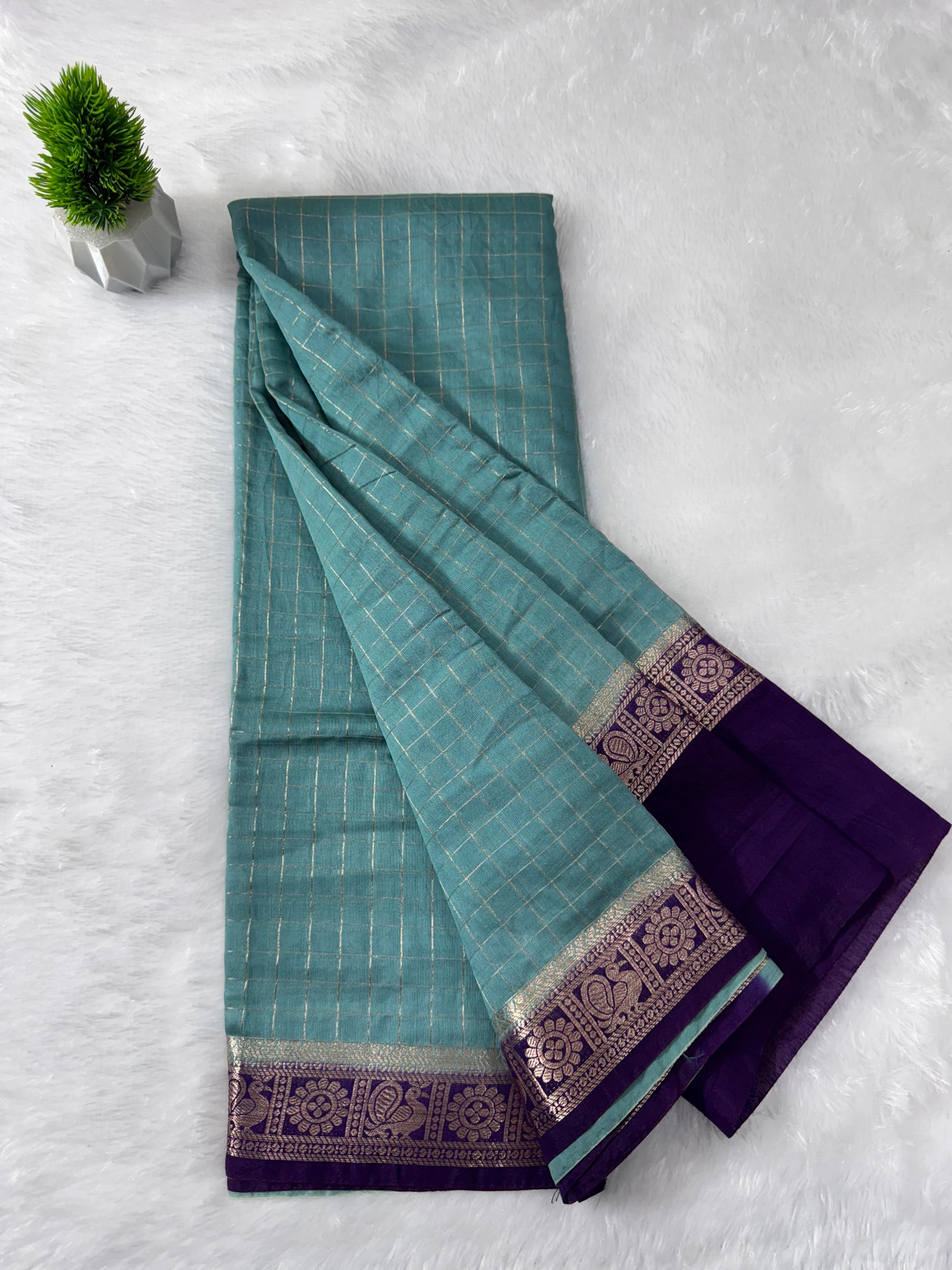 Assam Silk Bentex Peacock Border