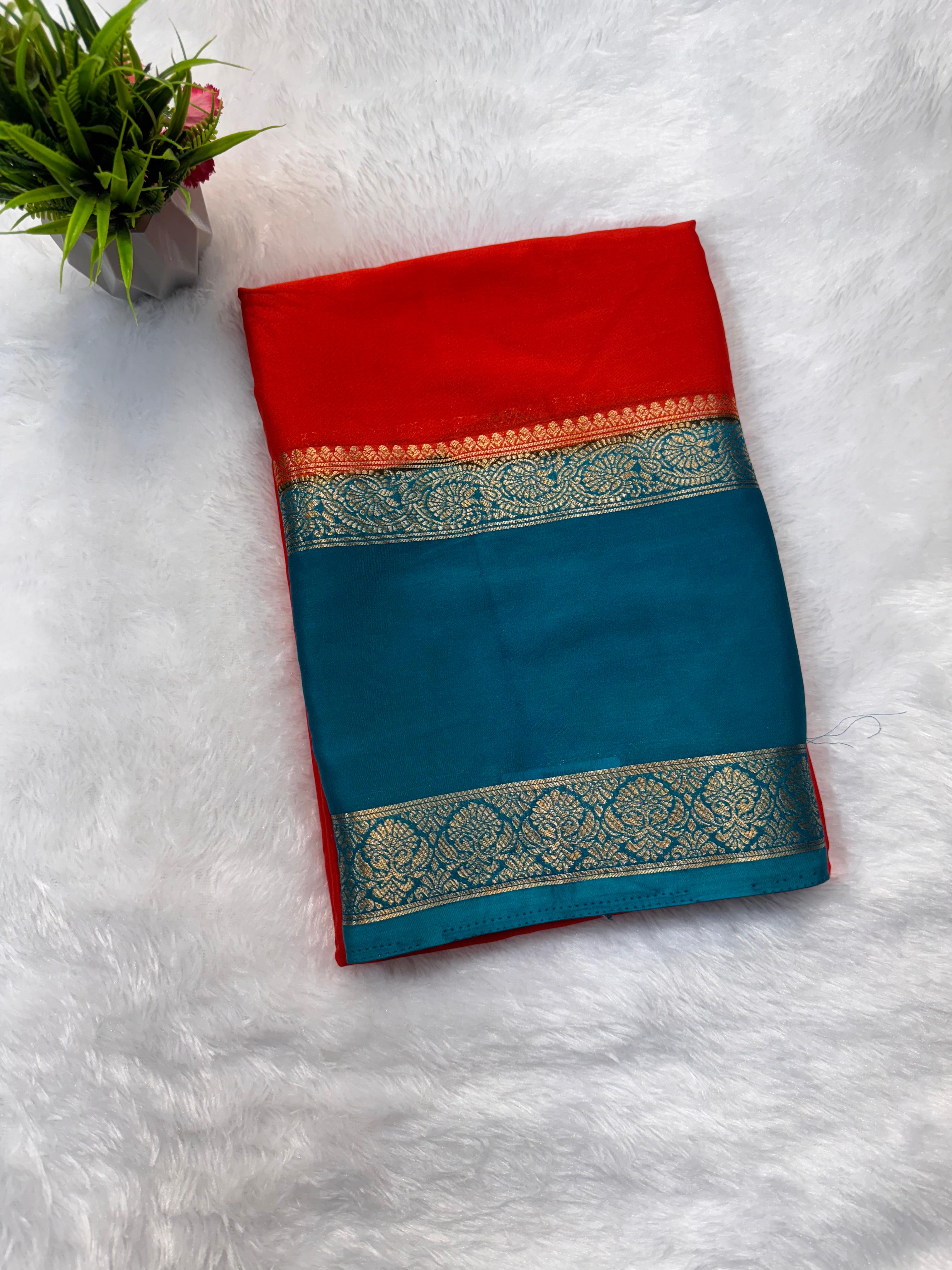 Semi Crepe Bentex Peacock Border