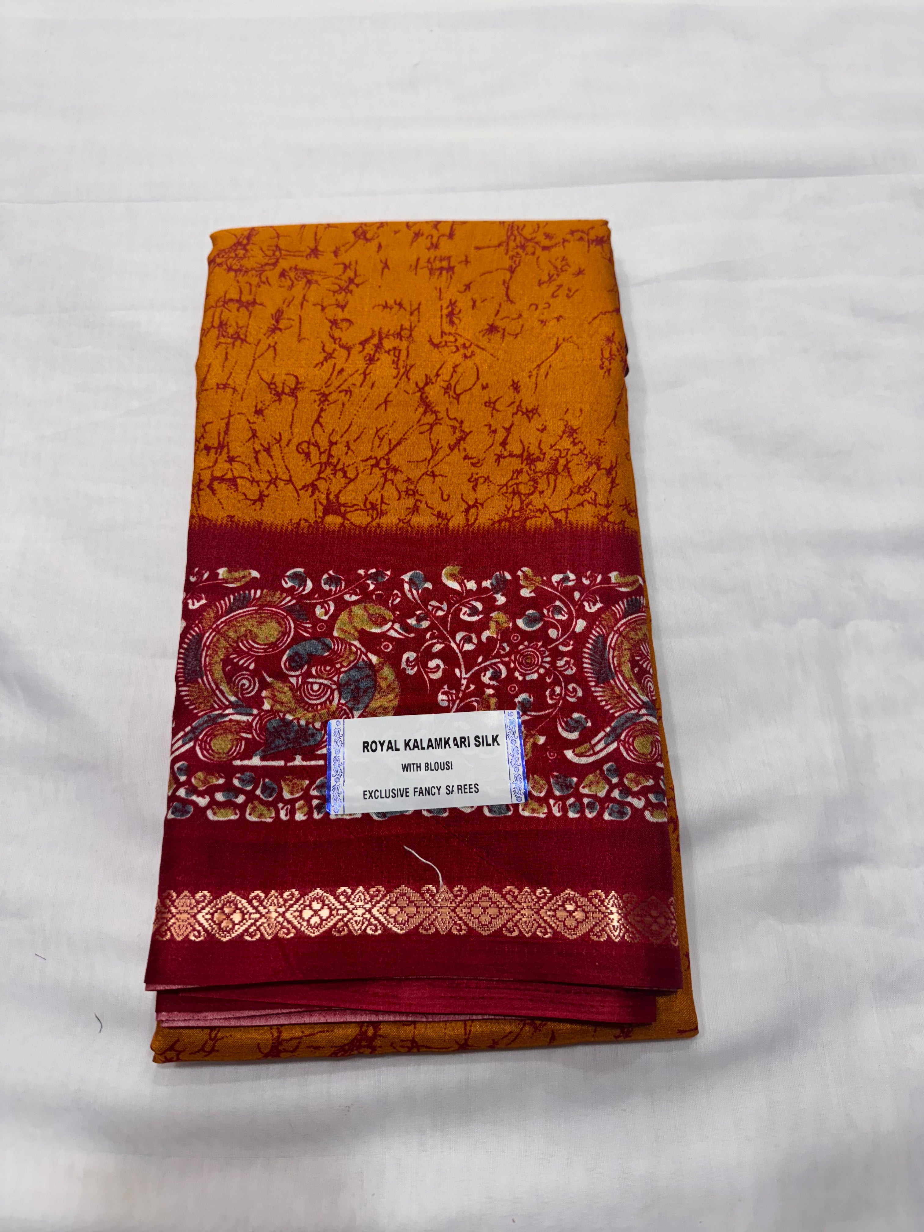 Royal Kalamkari Silk Fancy Sarees