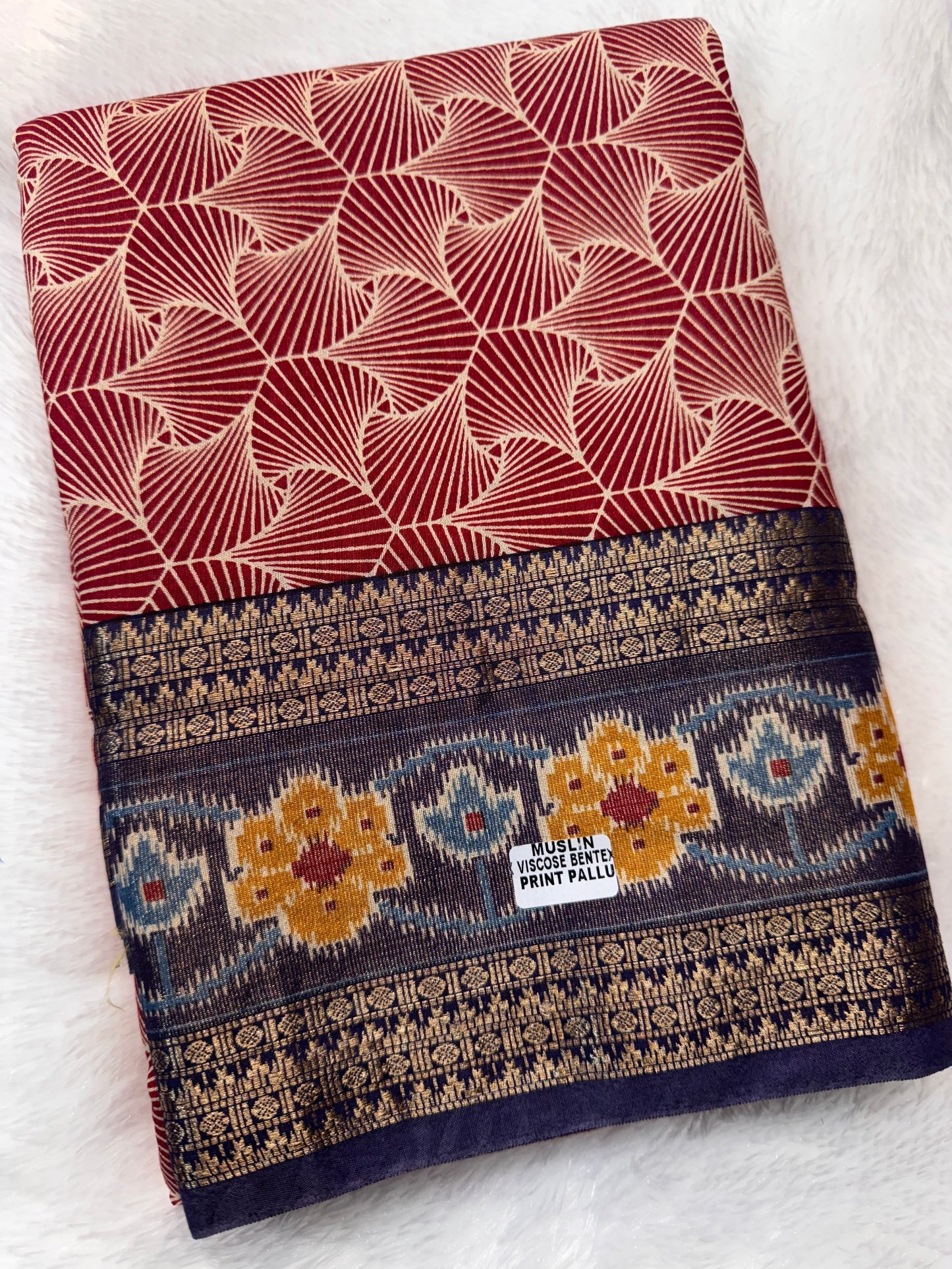 Muskin Viscose Bentex Border