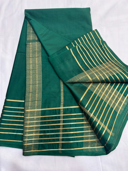 Semi Mysore Crape with Stripes