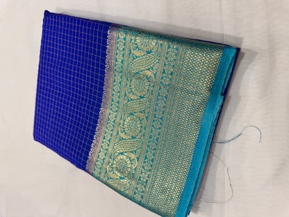 Viscose checks saree