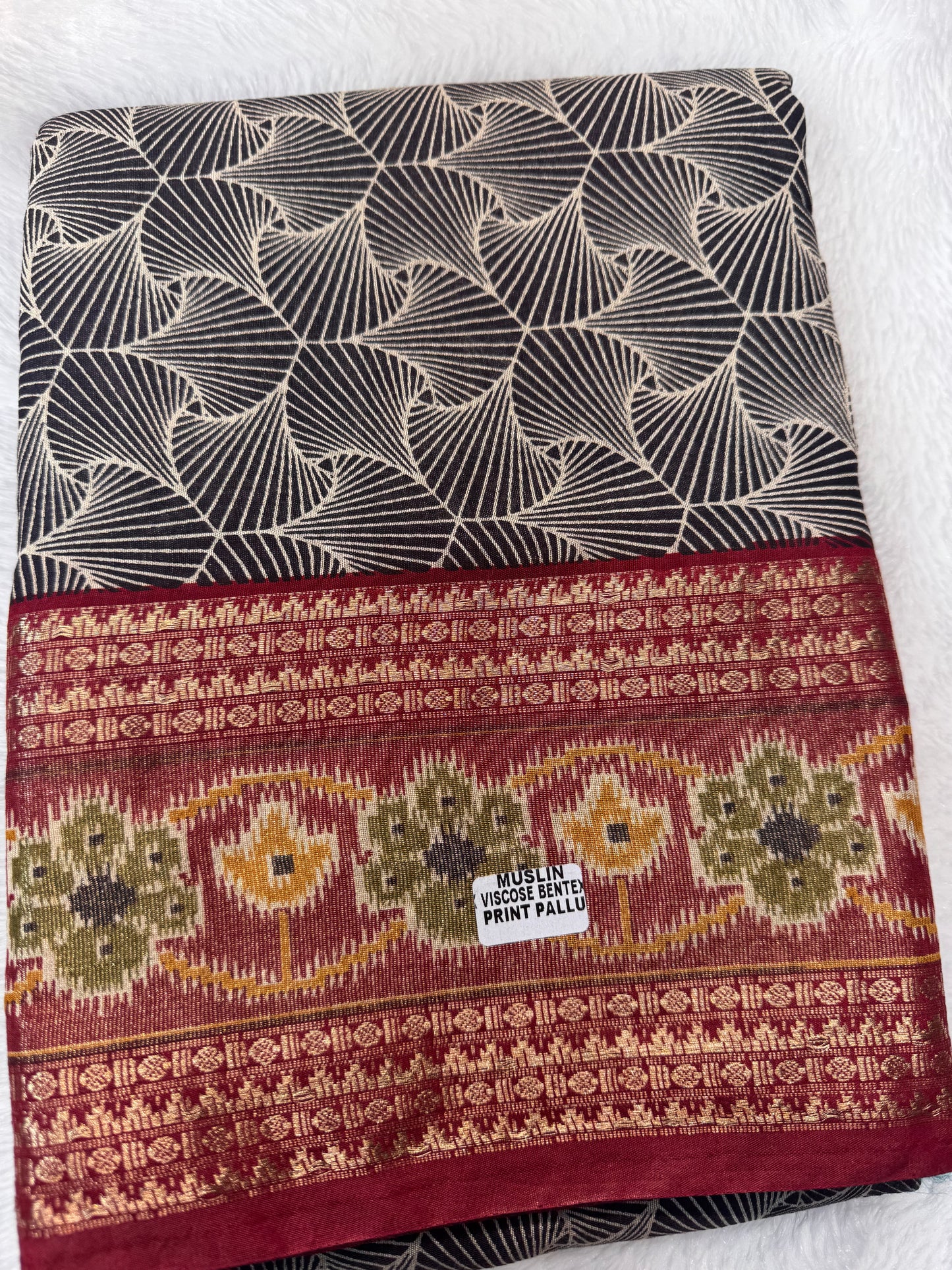 Muskin Viscose Bentex Border
