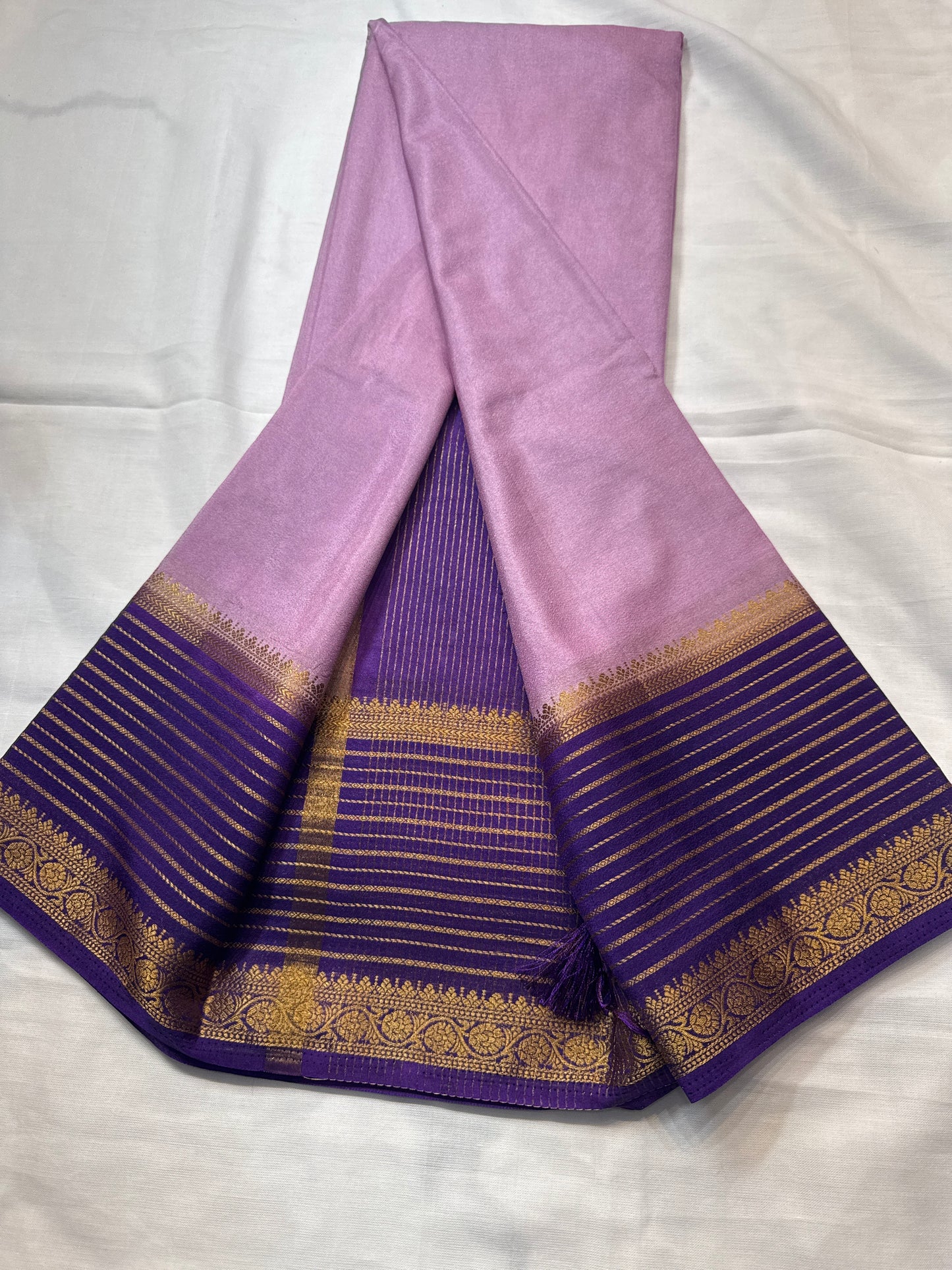 Crape Plain KW Border Stripes