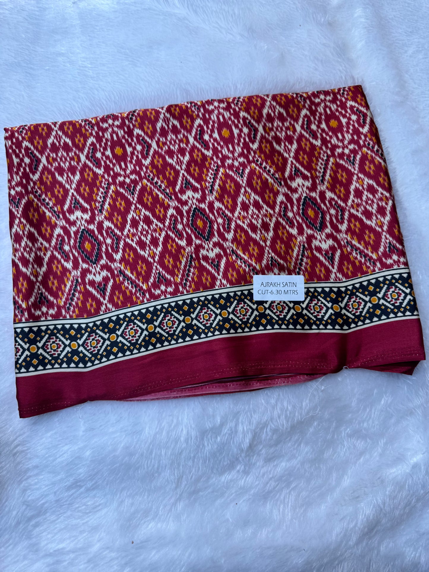 Semi Modal silk Ikkat Border