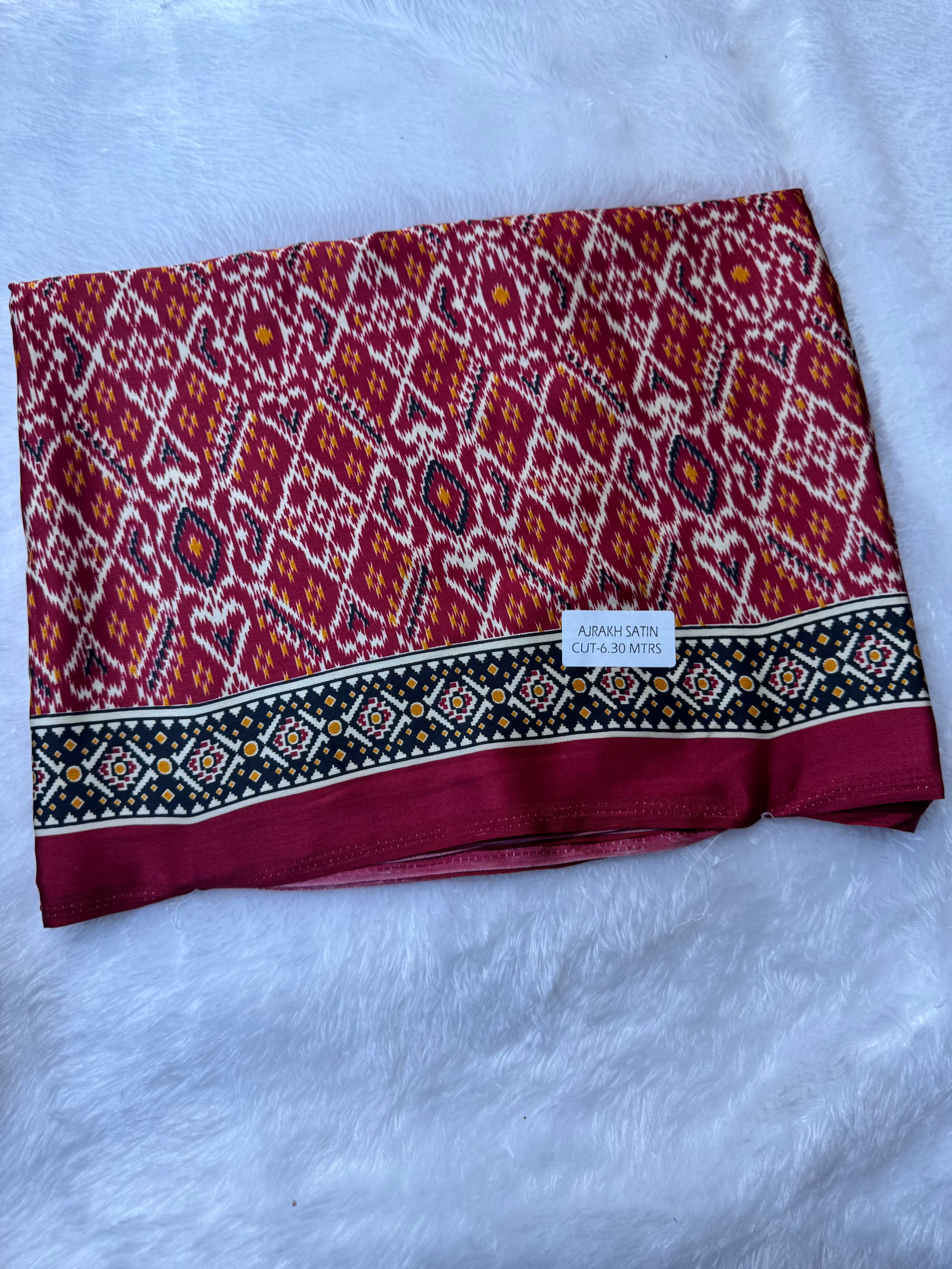 Semi Modal silk Ikkat Border