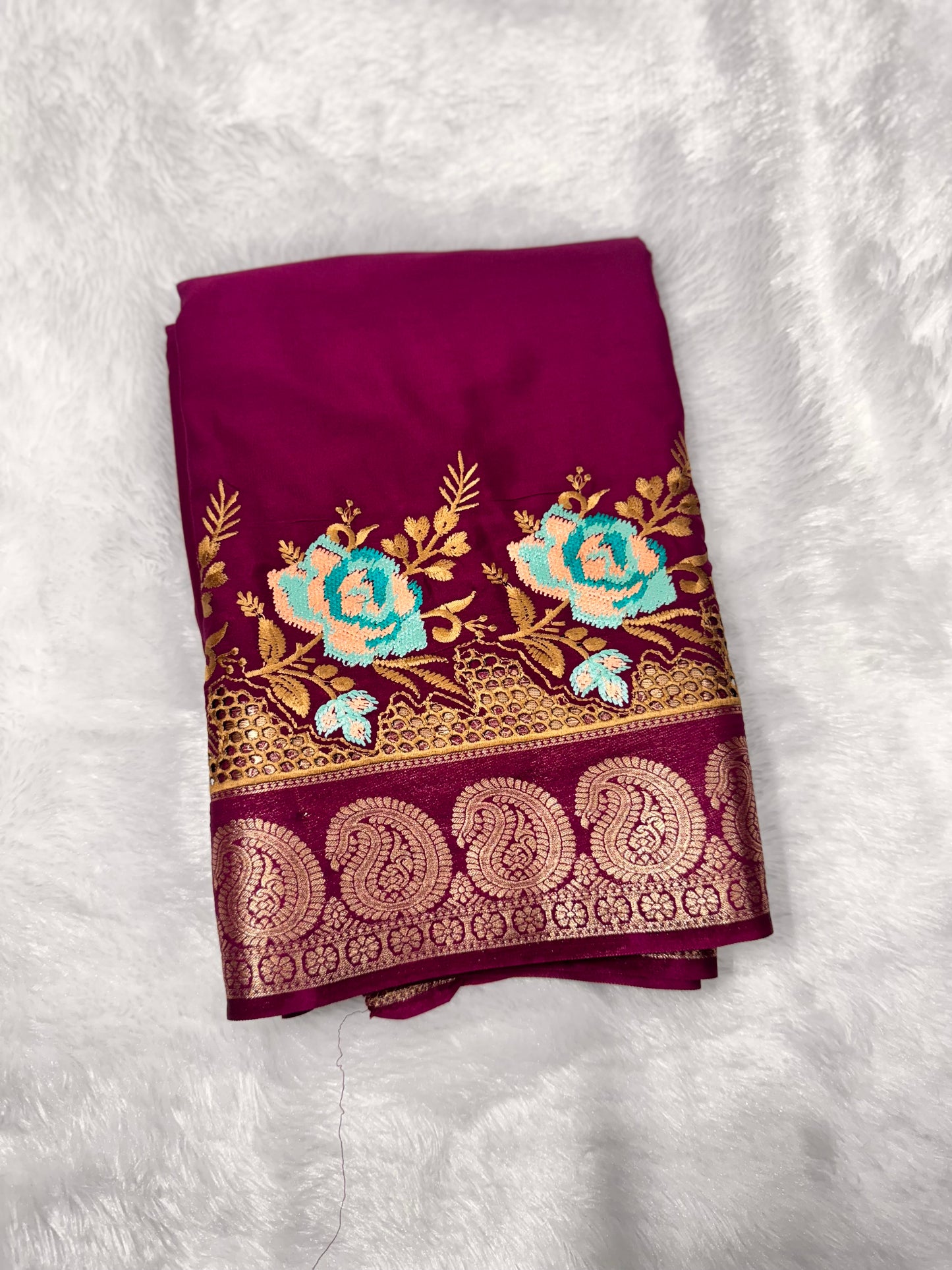 Semi Crepe Emb Cut Work