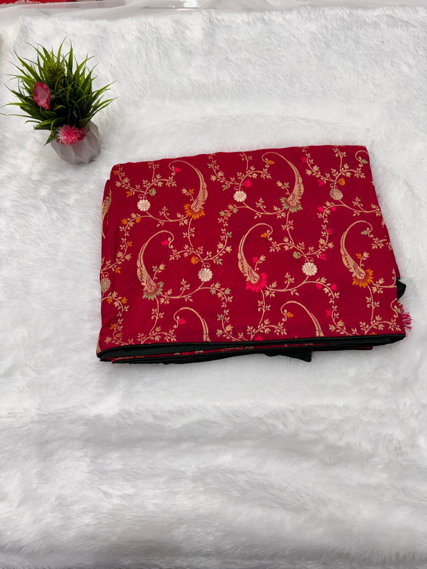GD semi Tussar Silk Mina Work