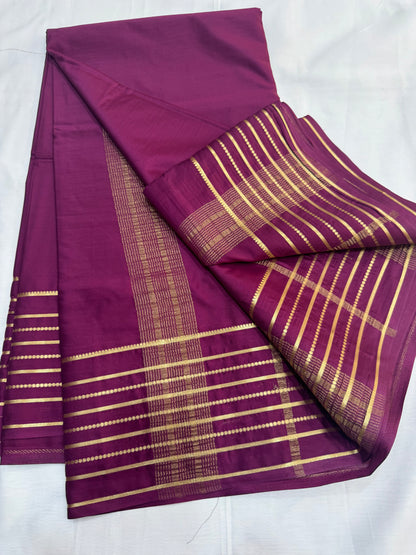 Semi Mysore Crape with Stripes