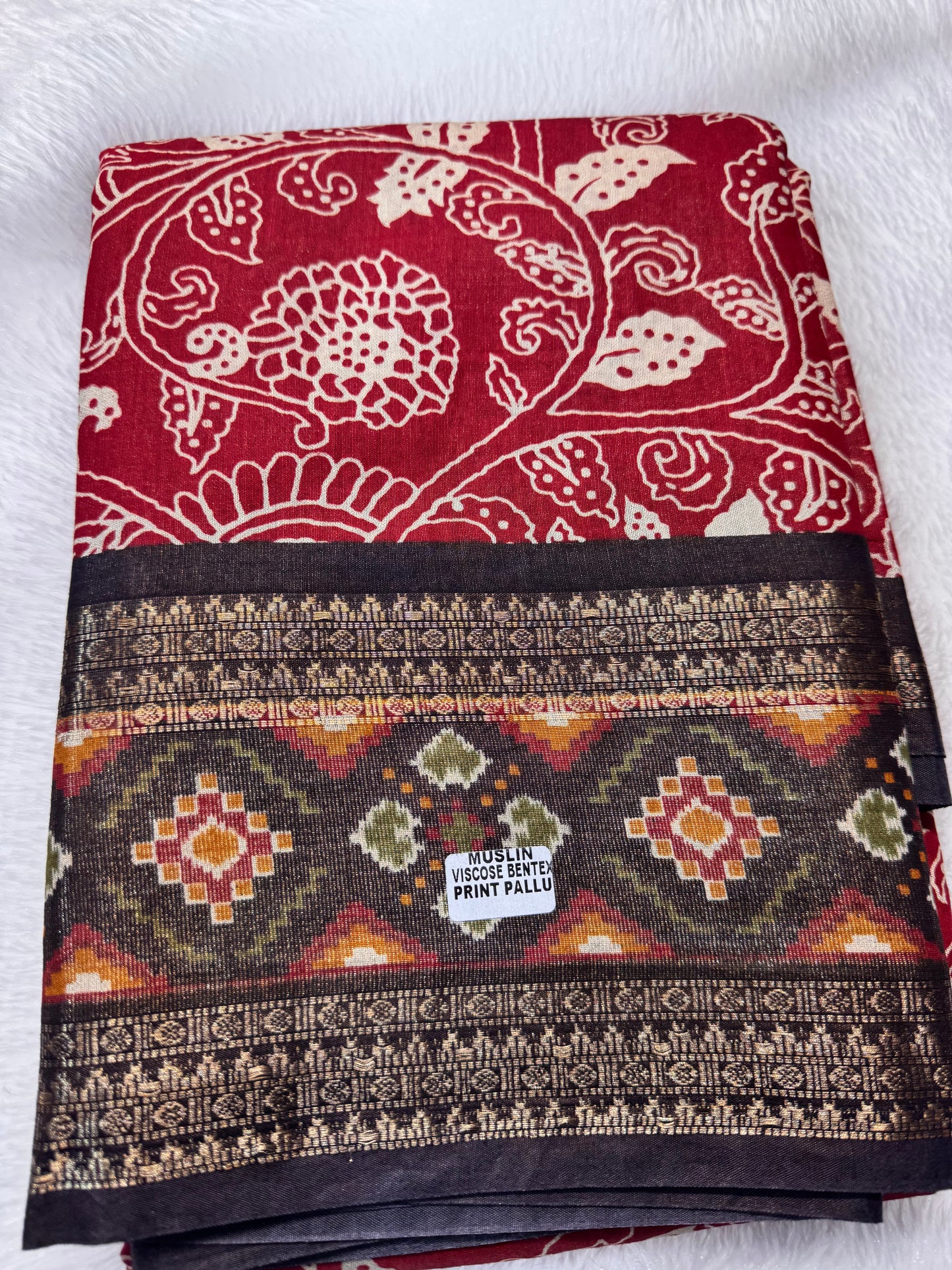 Muskin Viscose Bentex Border