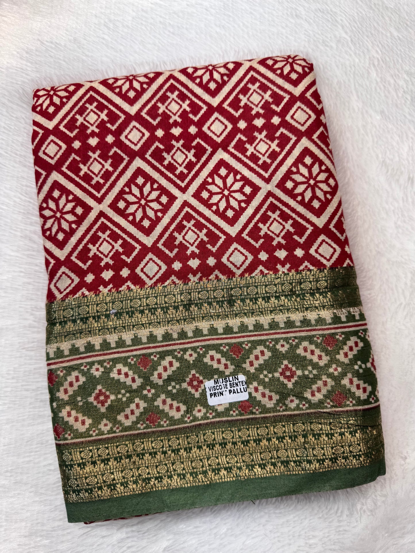 Muskin Viscose Bentex Border