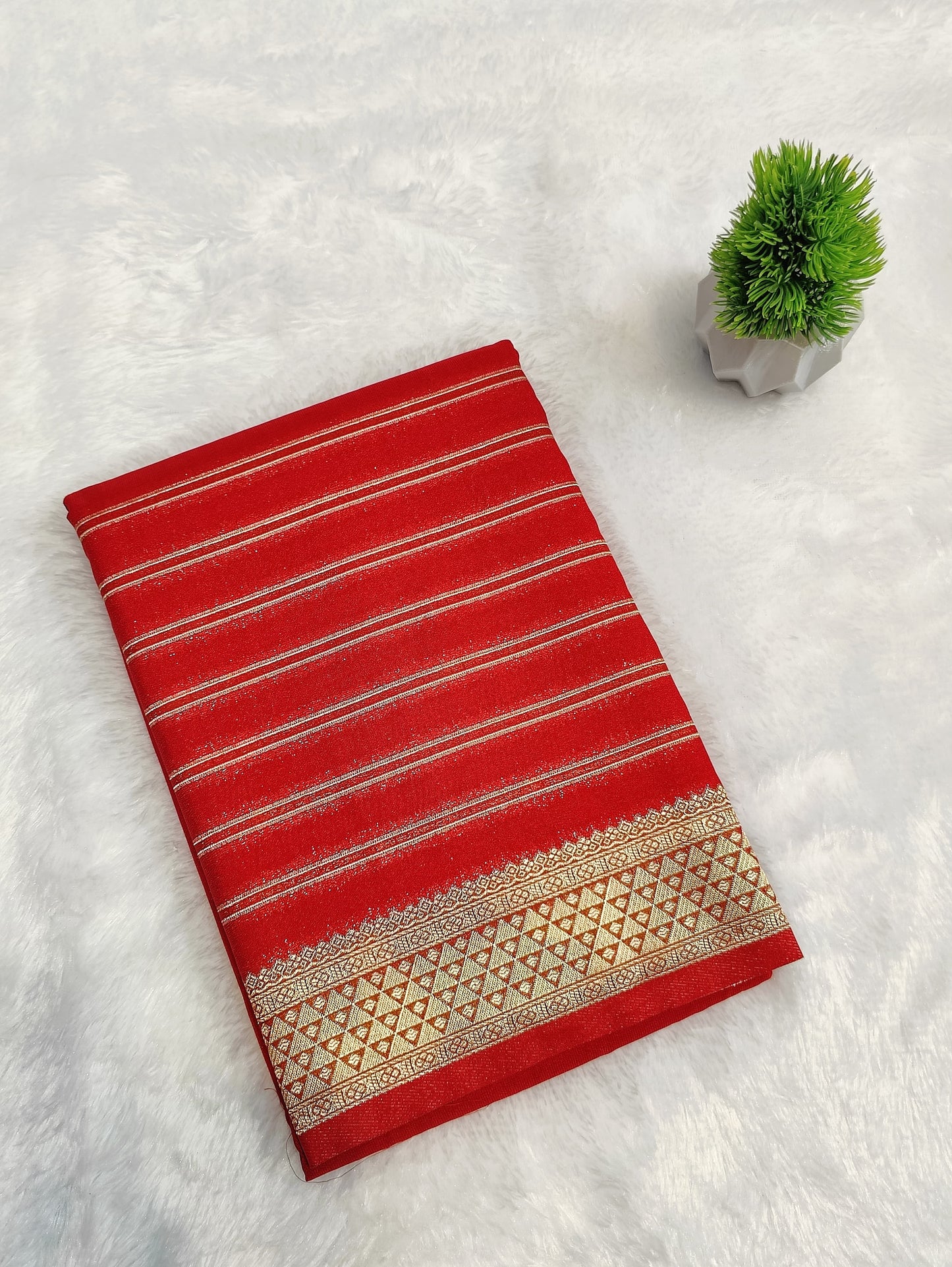 Georgette Crepe Tria Angle Border