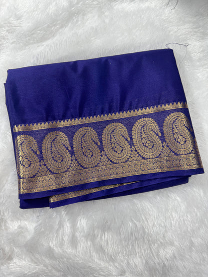 Premium Mysore Crape with Mango border