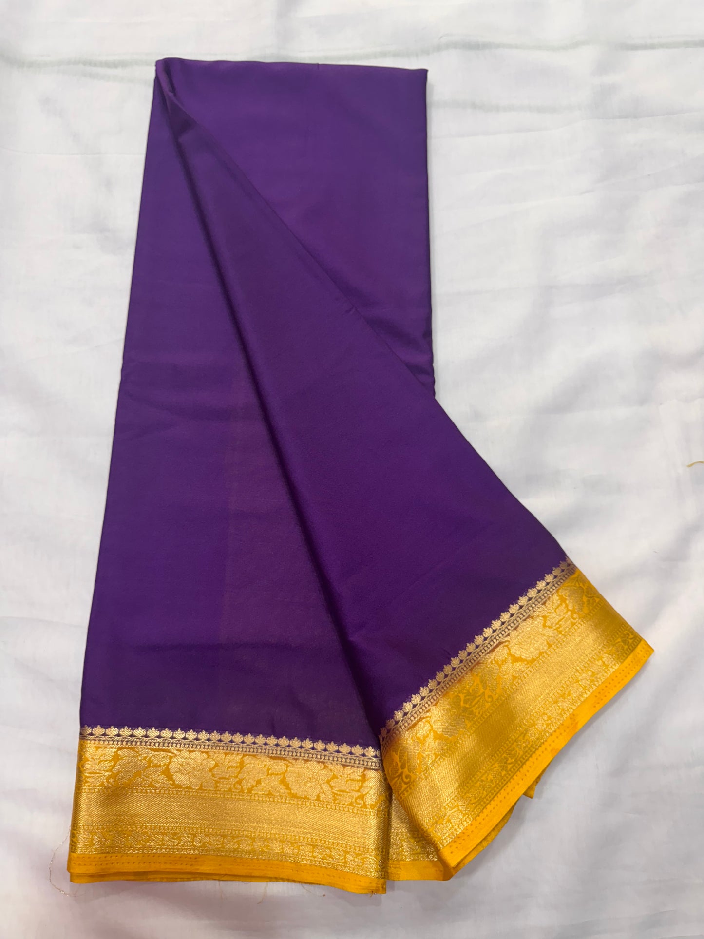 Premium Superfine Crape with Plain border