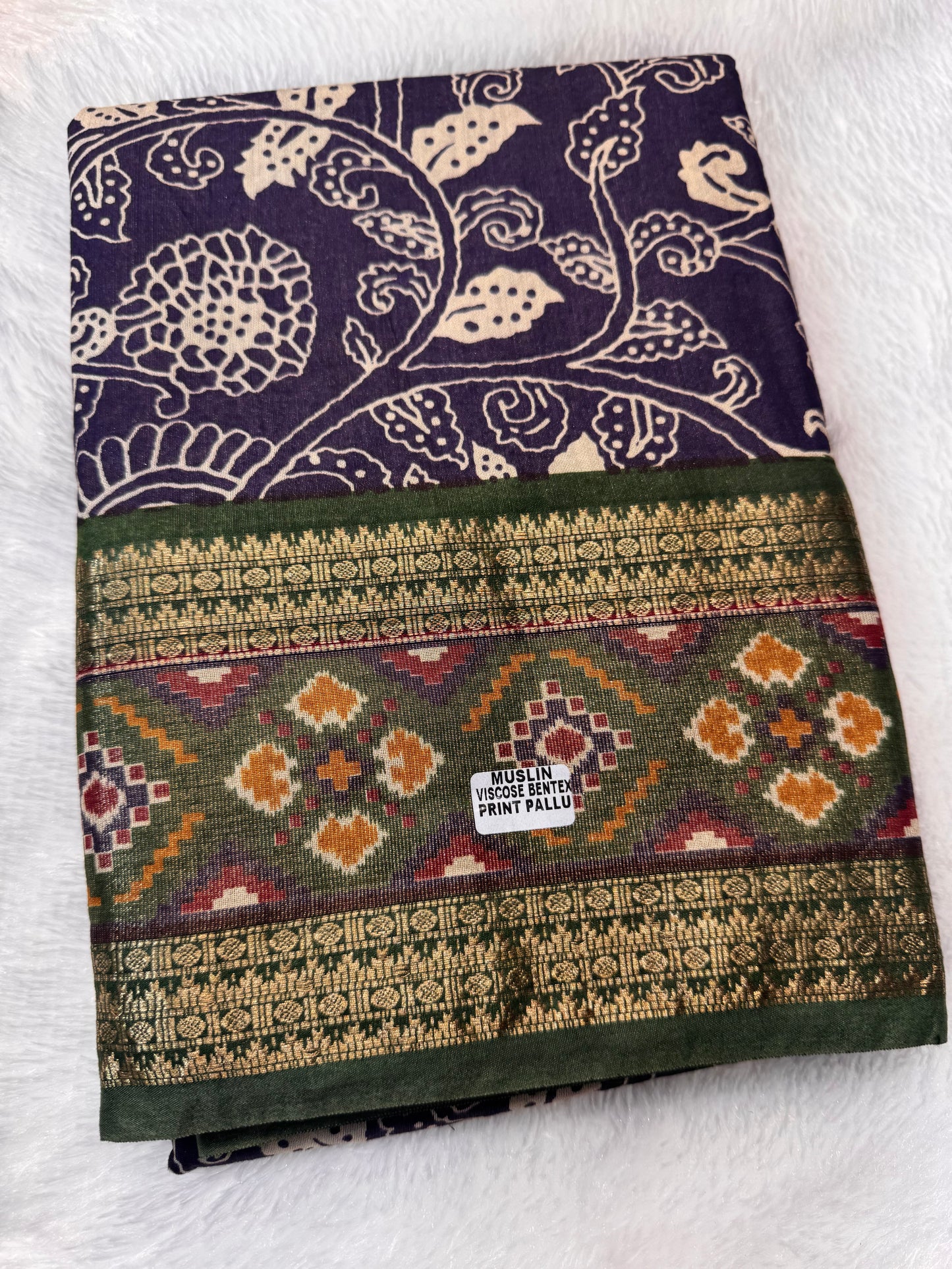 Muskin Viscose Bentex Border