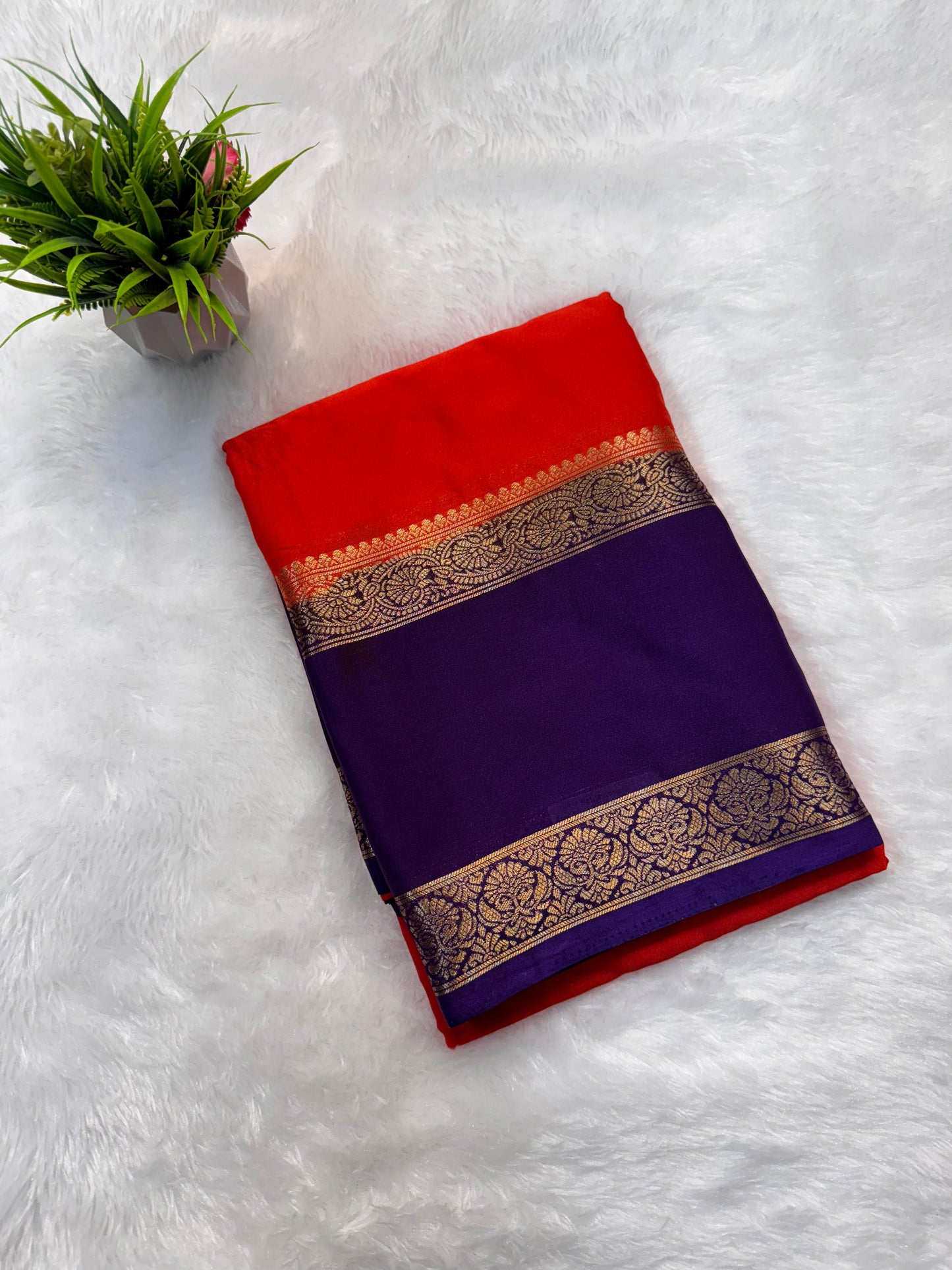 Semi Crepe Bentex Peacock Border