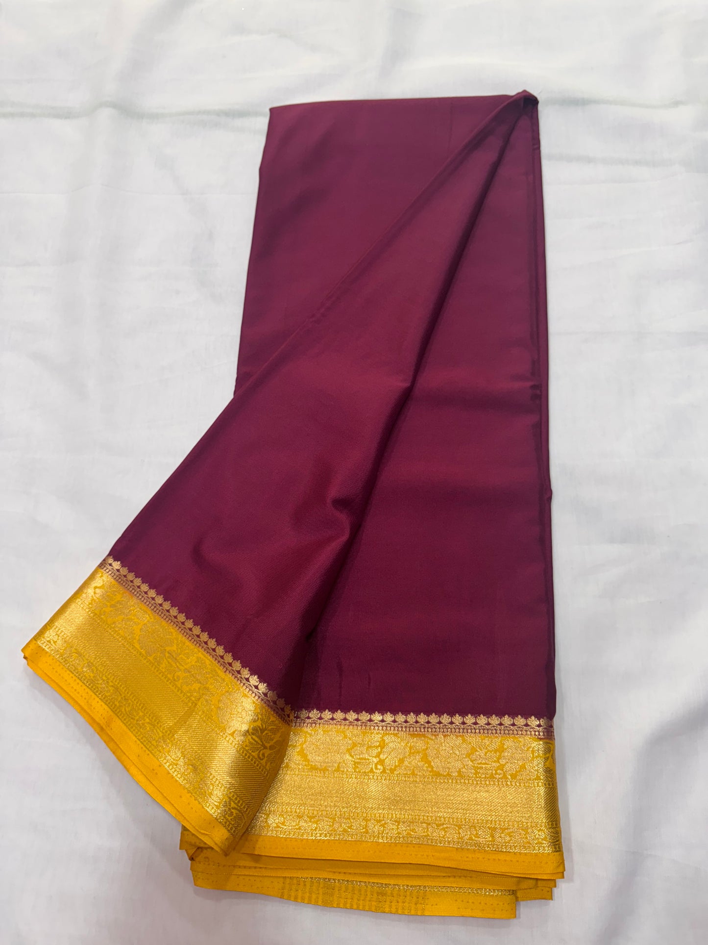 Premium Superfine Crape with Plain border