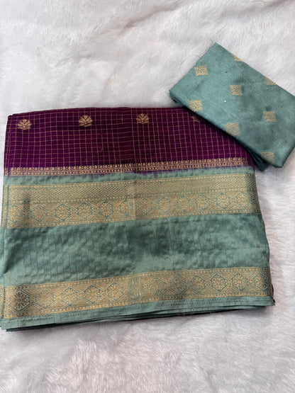 Checks Contrast with Sequence Blouse