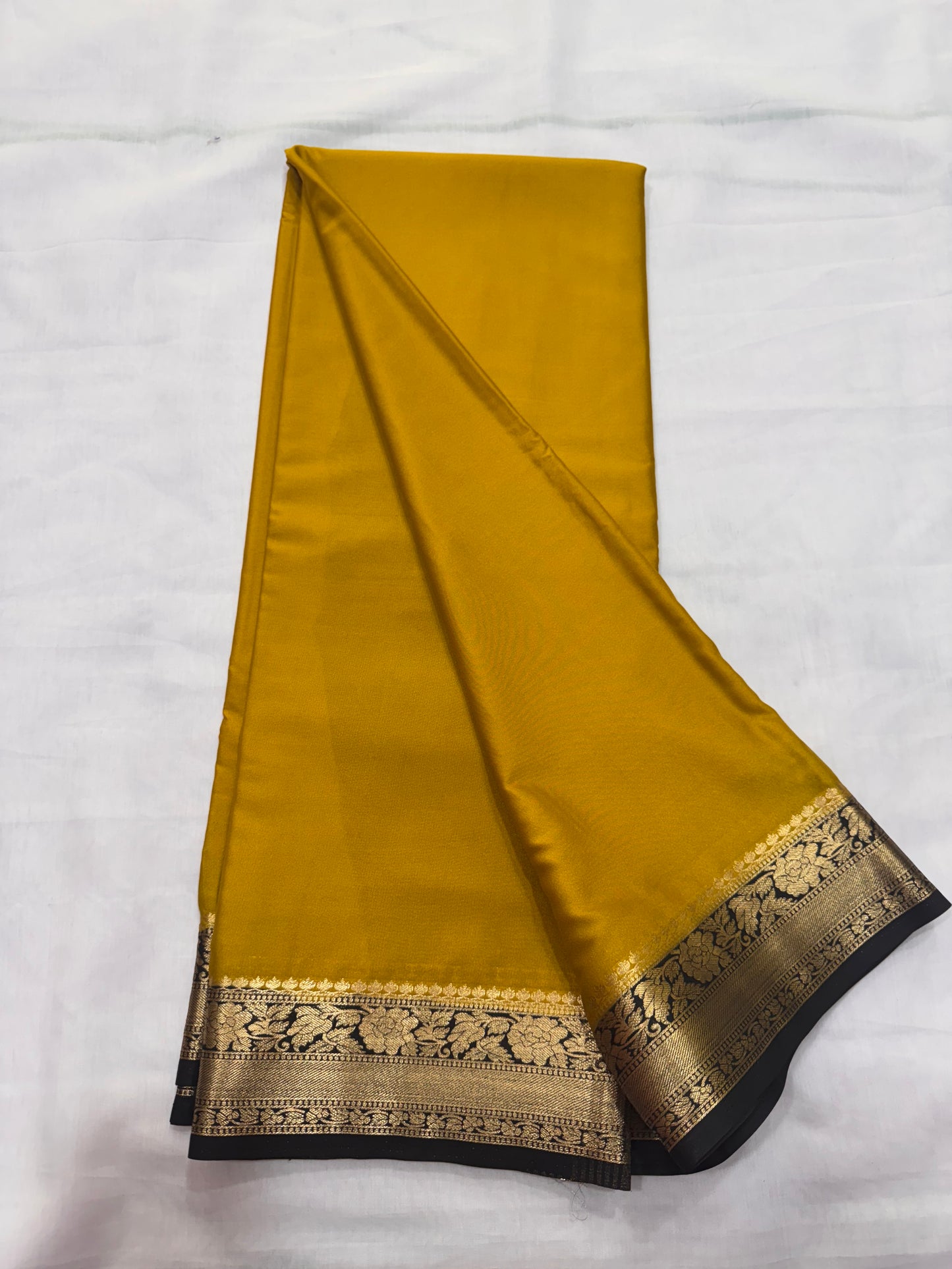 Premium Superfine Crape with Plain border
