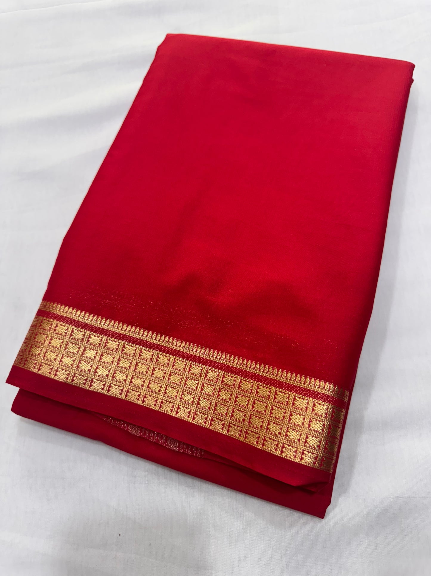Semi Mysore Crape Small Border