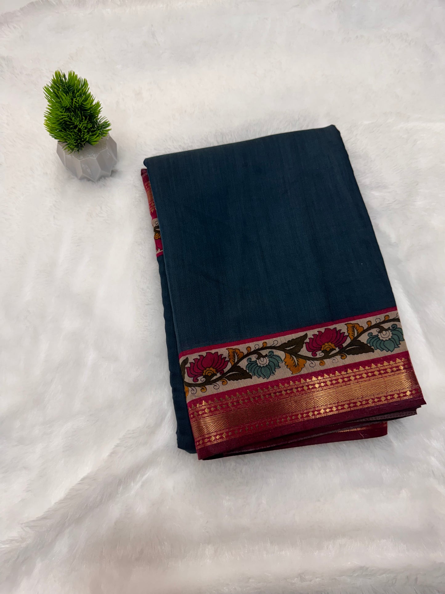 Soft Mul Cotton and Kalamkari Pallu