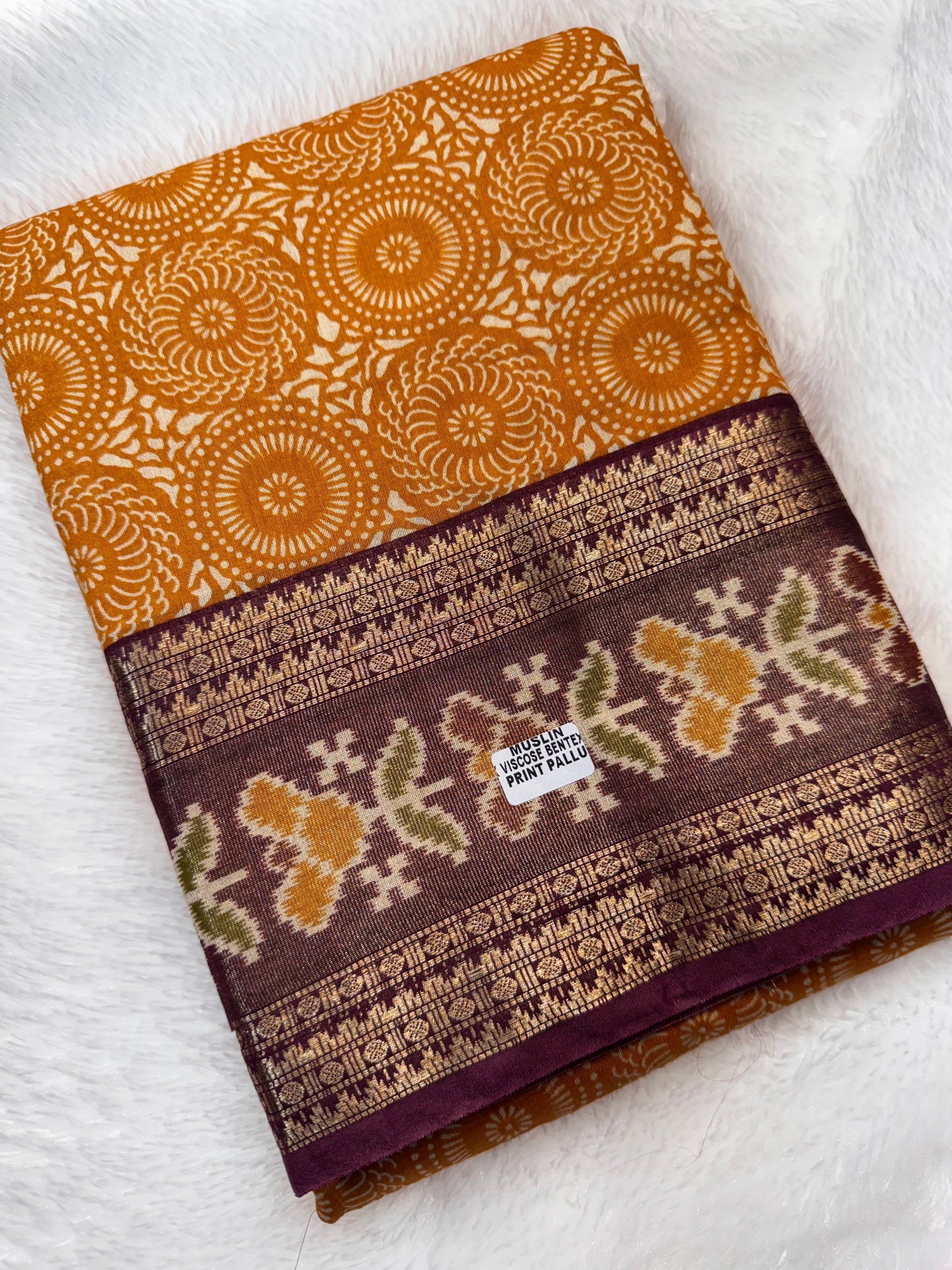 Muskin Viscose Bentex Border