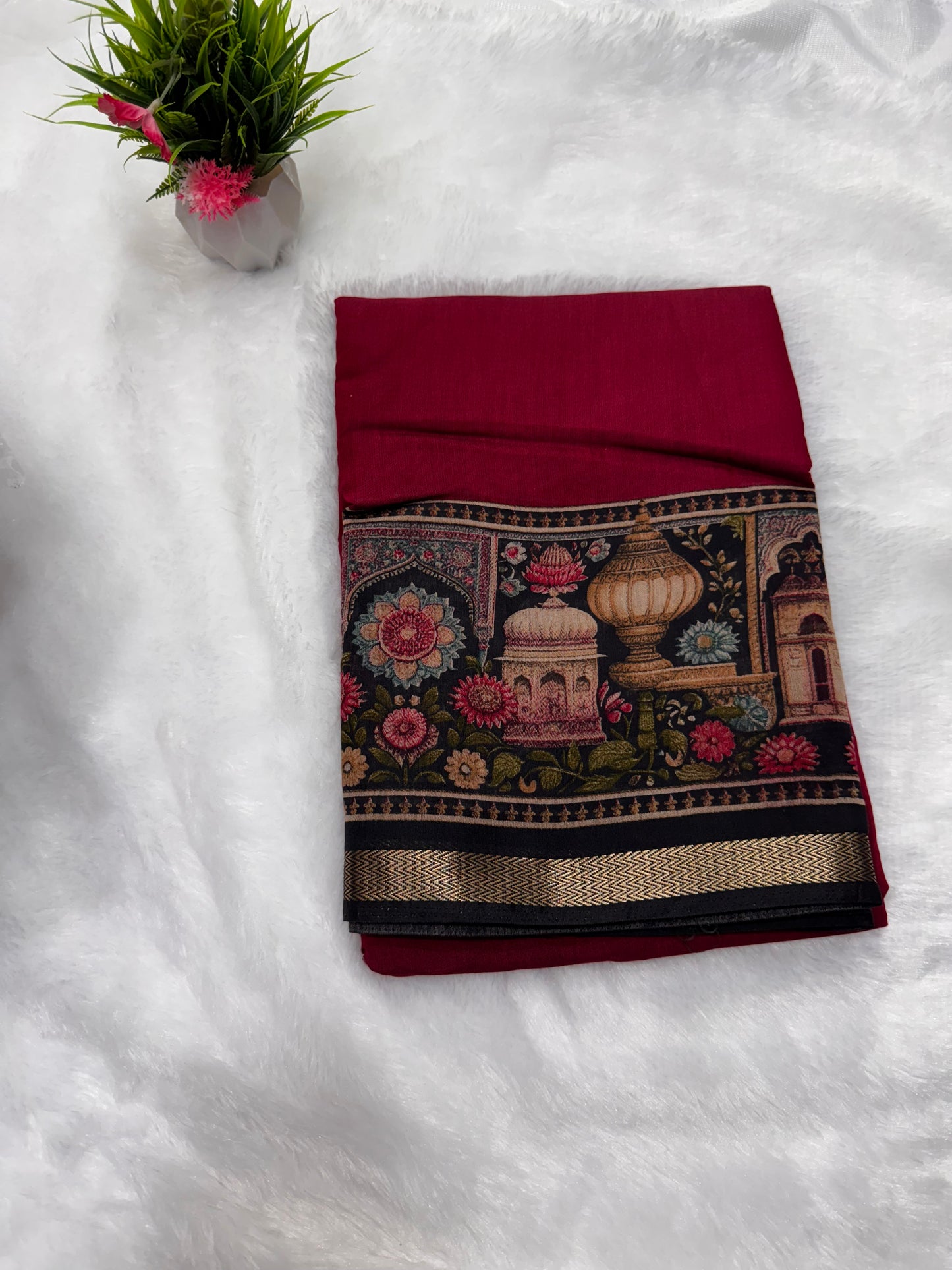 Soft Mul Cotton and Temple Border