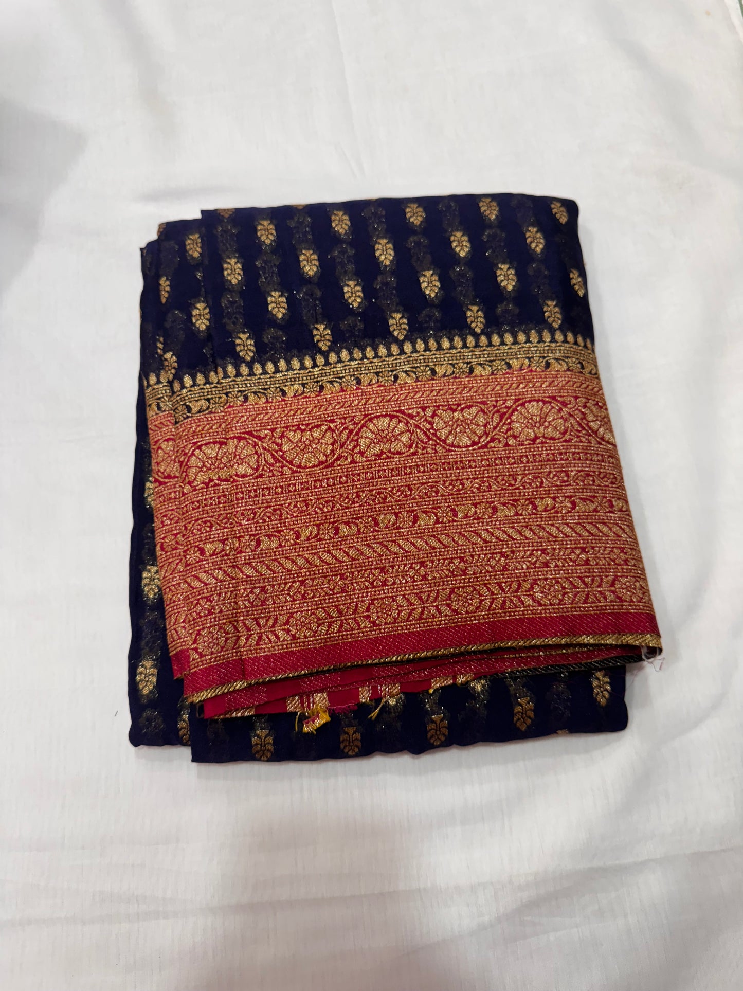 Banarasi Premium Semi khadi Georgette Sarees