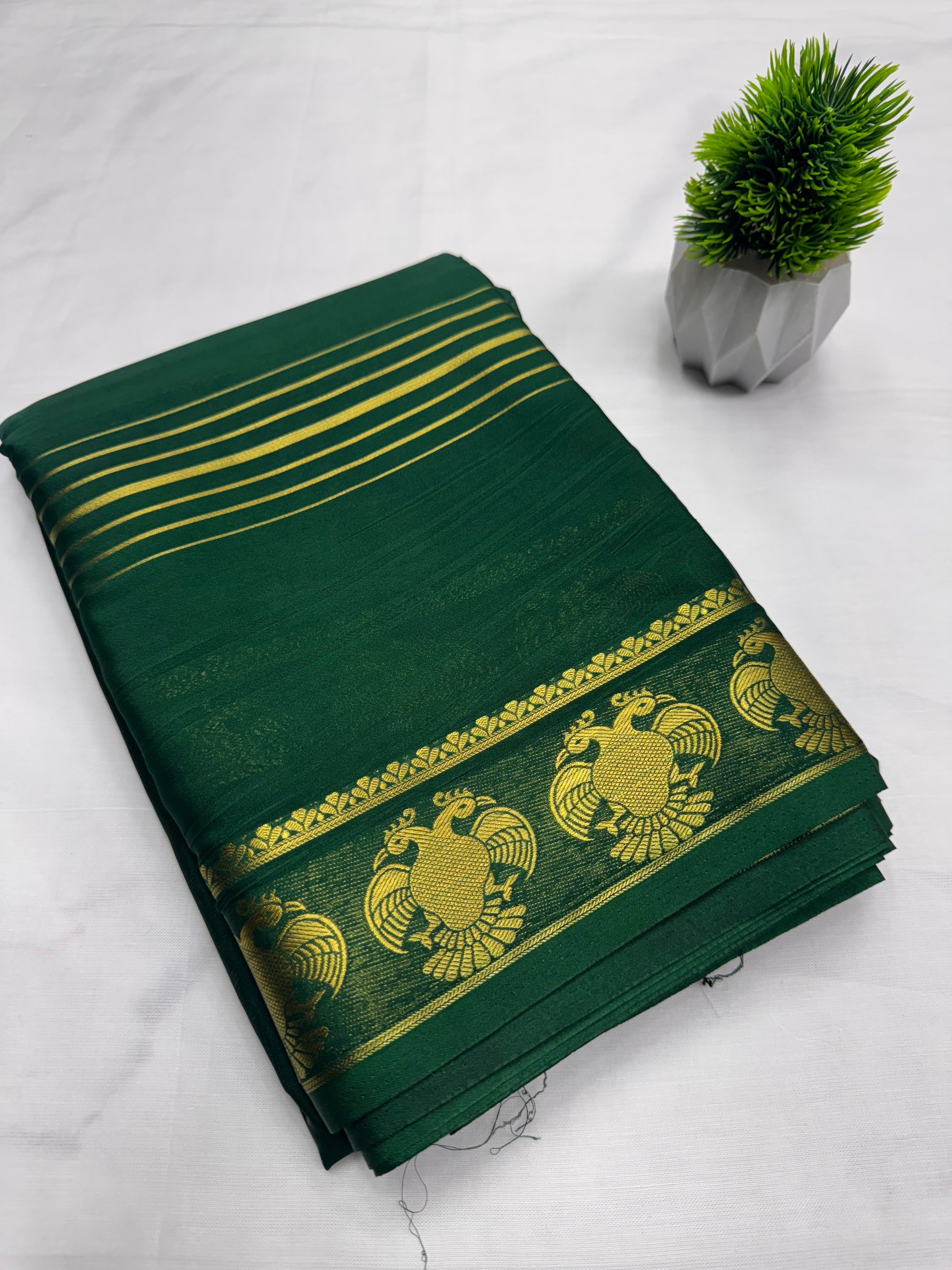 Premium Crepe With Garuda Border