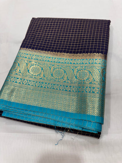 Viscose checks saree