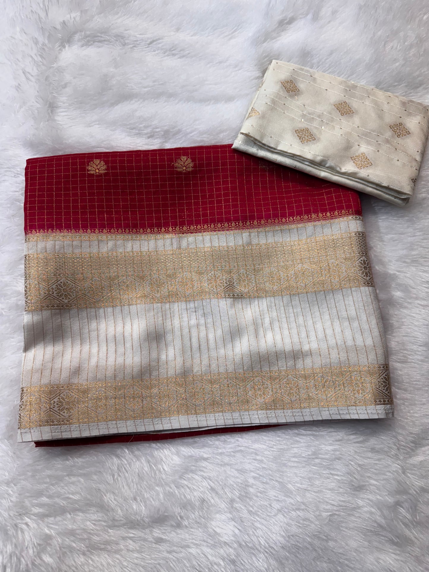 Checks Contrast with Sequence Blouse