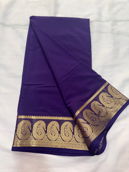 Premium Mysore Crape with Mango border