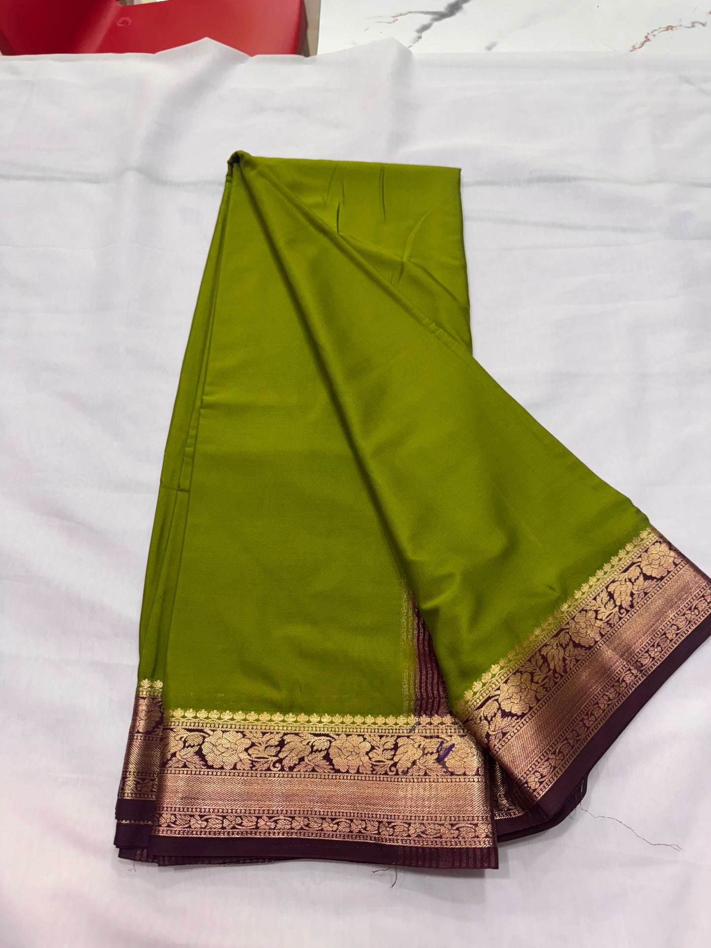 Premium Superfine Crape with Plain border