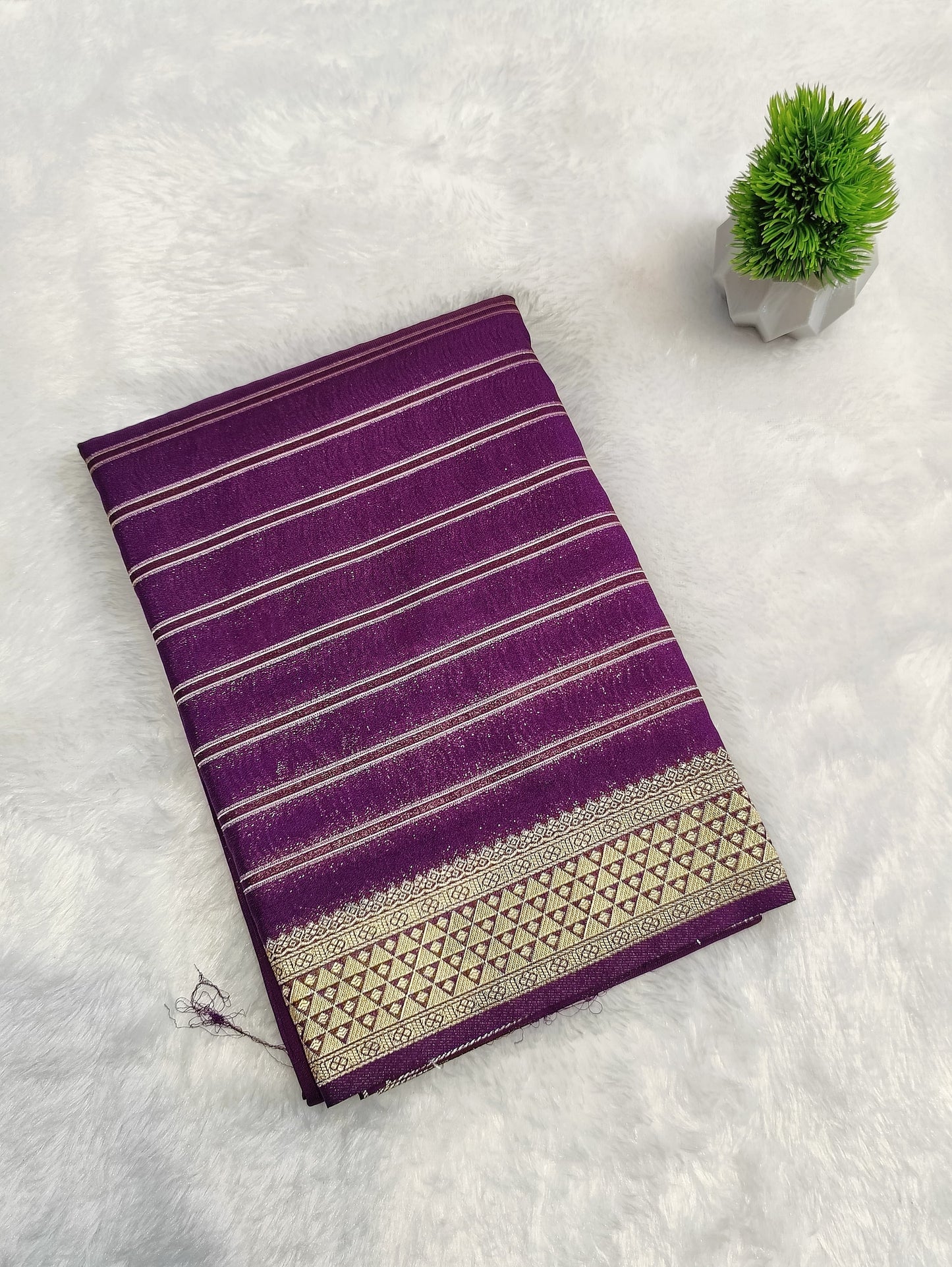 Georgette Crepe Tria Angle Border