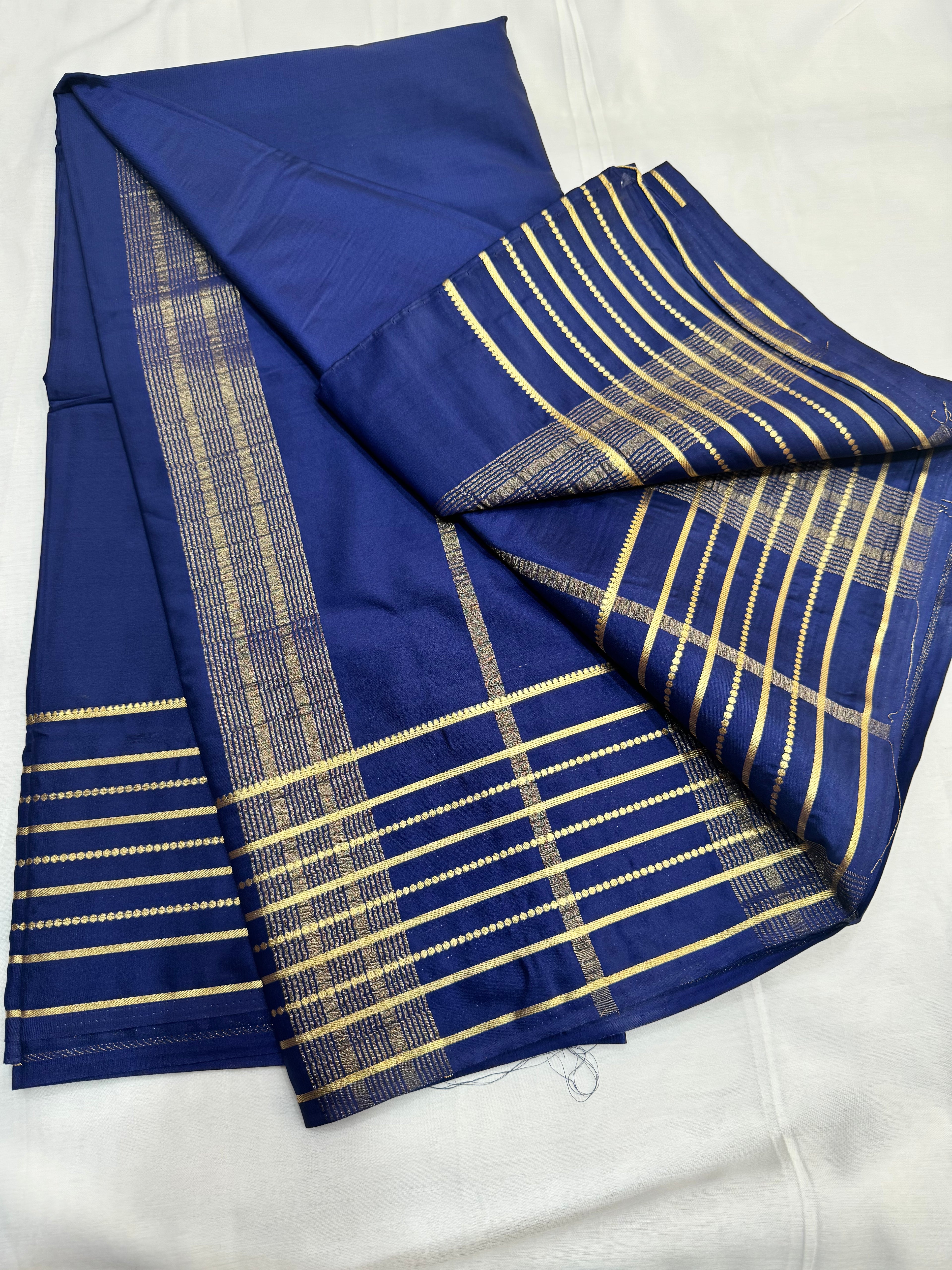 Semi Mysore Crape with Stripes