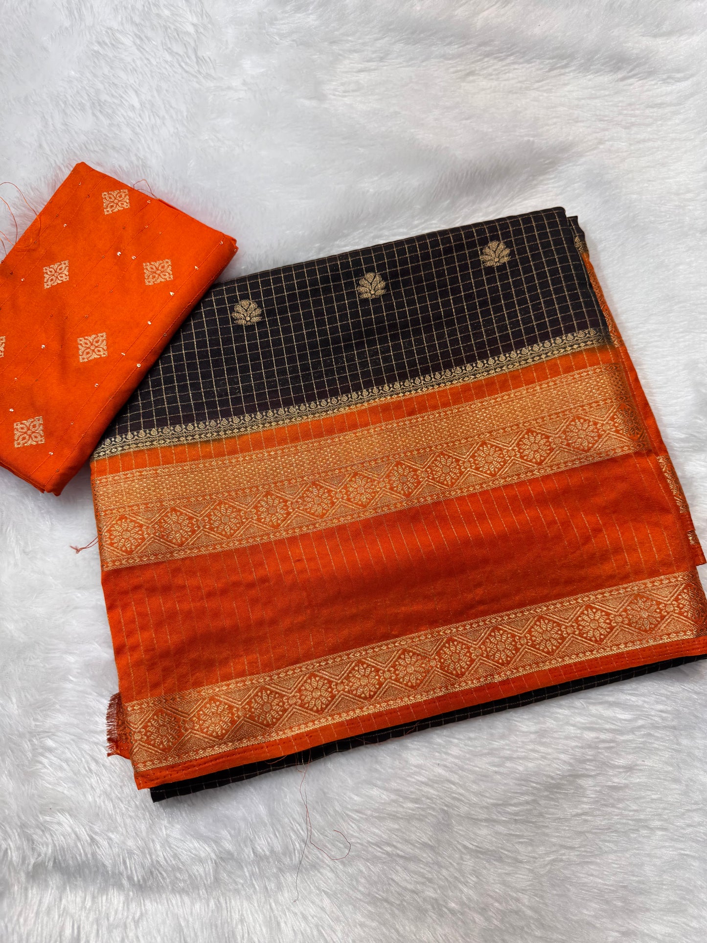 Checks Contrast with Sequence Blouse