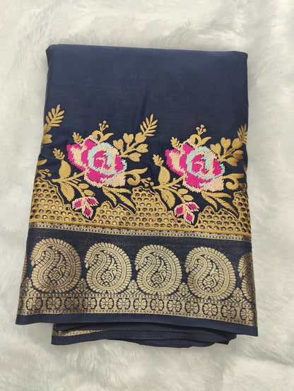 Semi Crepe Emb Cut Work