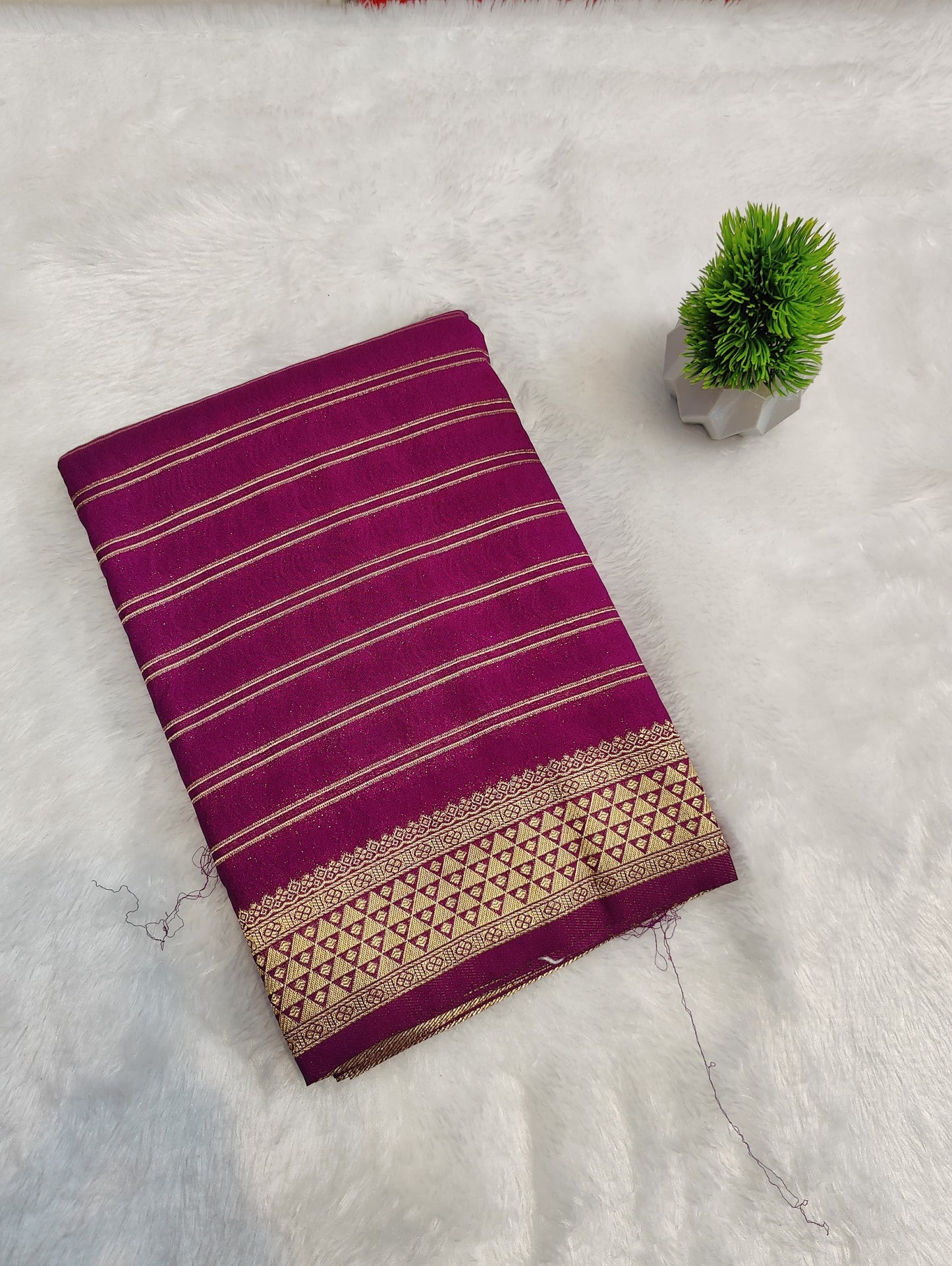 Georgette Crepe Tria Angle Border