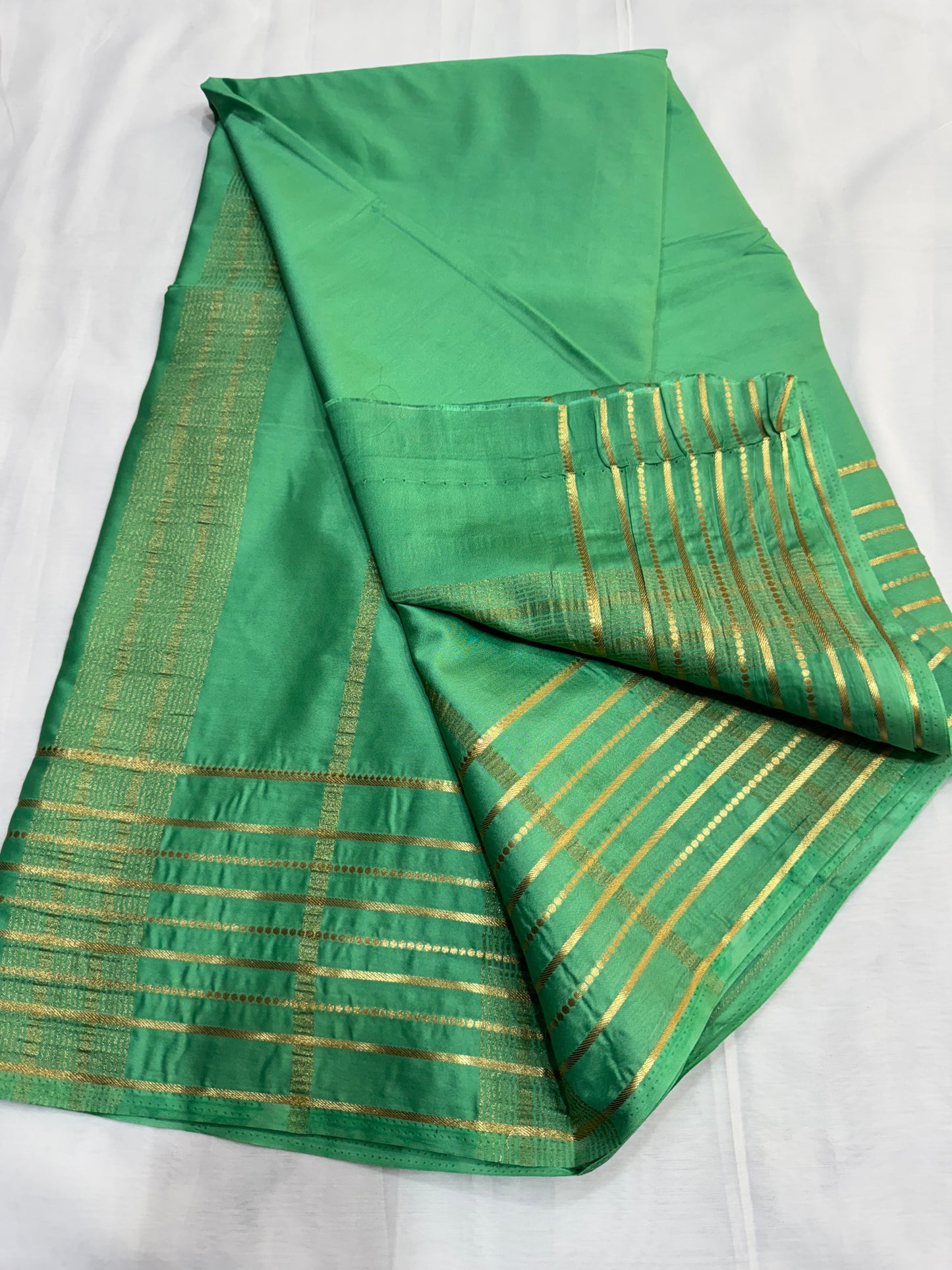 Semi Mysore Crape with Stripes