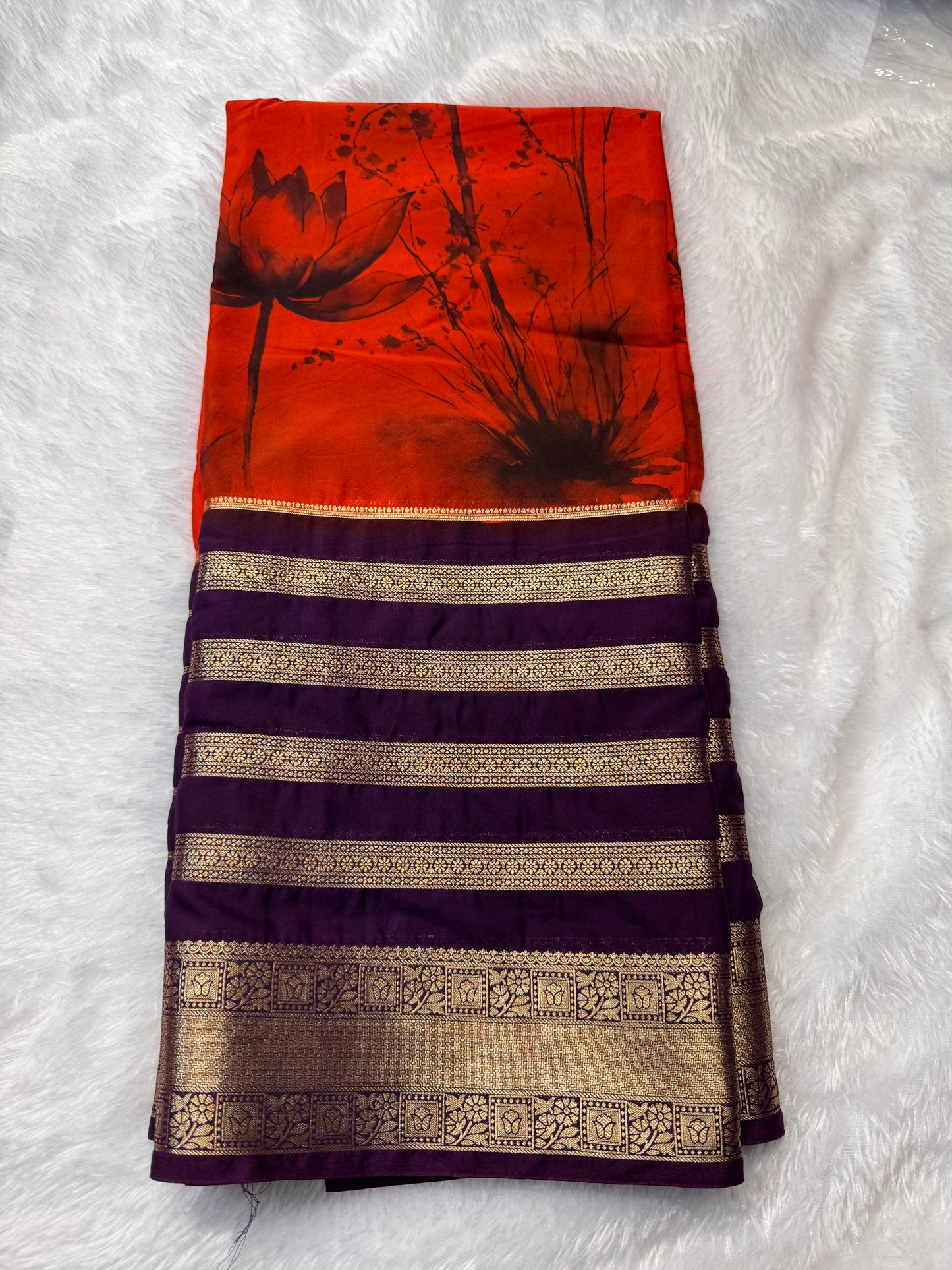 New Digital Crepe with Center Print