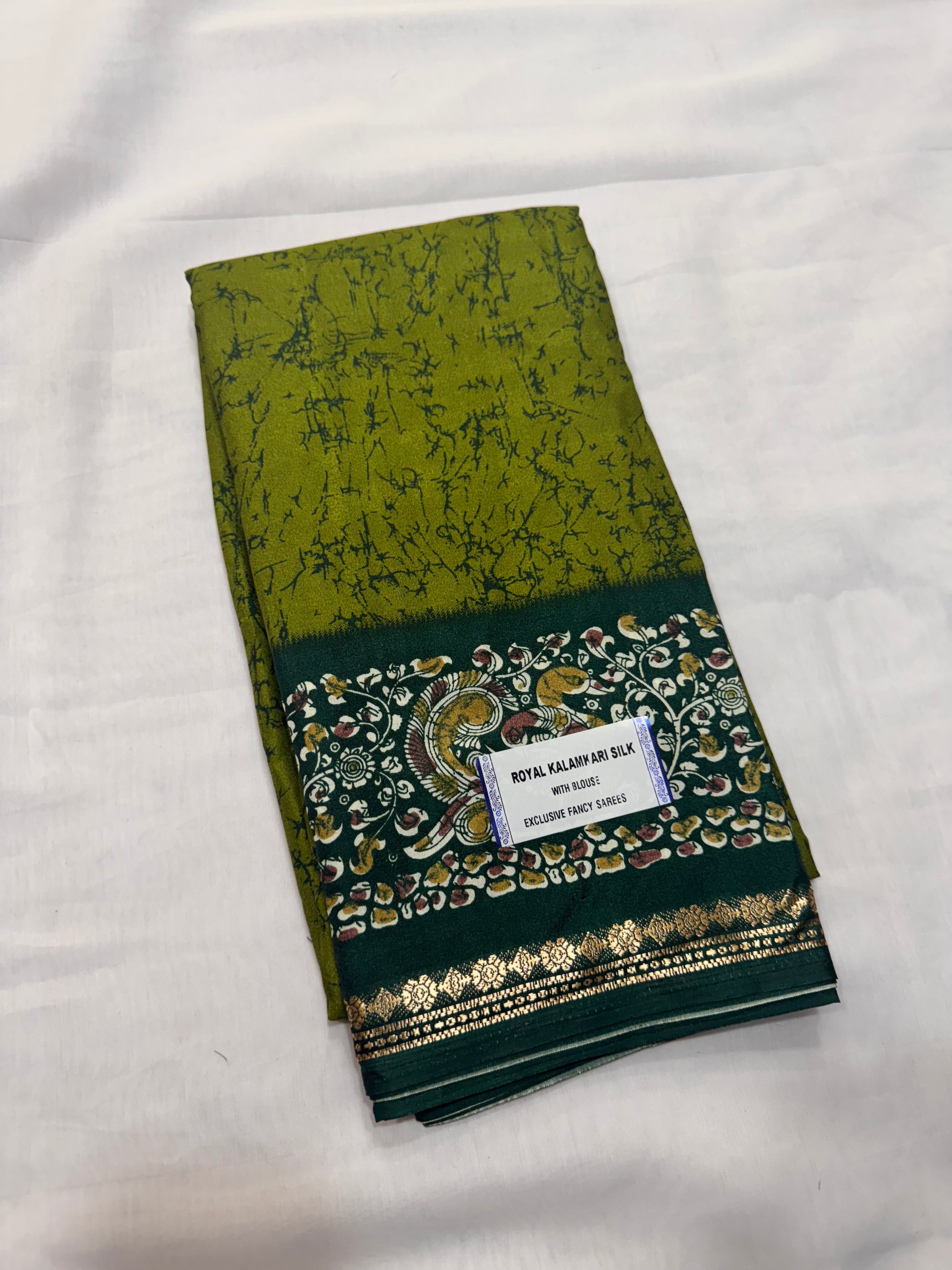 Royal Kalamkari Silk Fancy Sarees