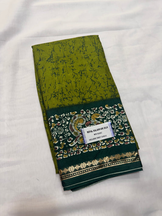 Royal Kalamkari Silk Fancy Sarees