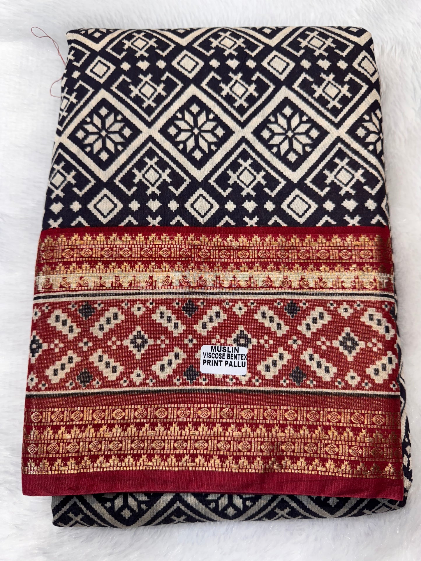 Muskin Viscose Bentex Border