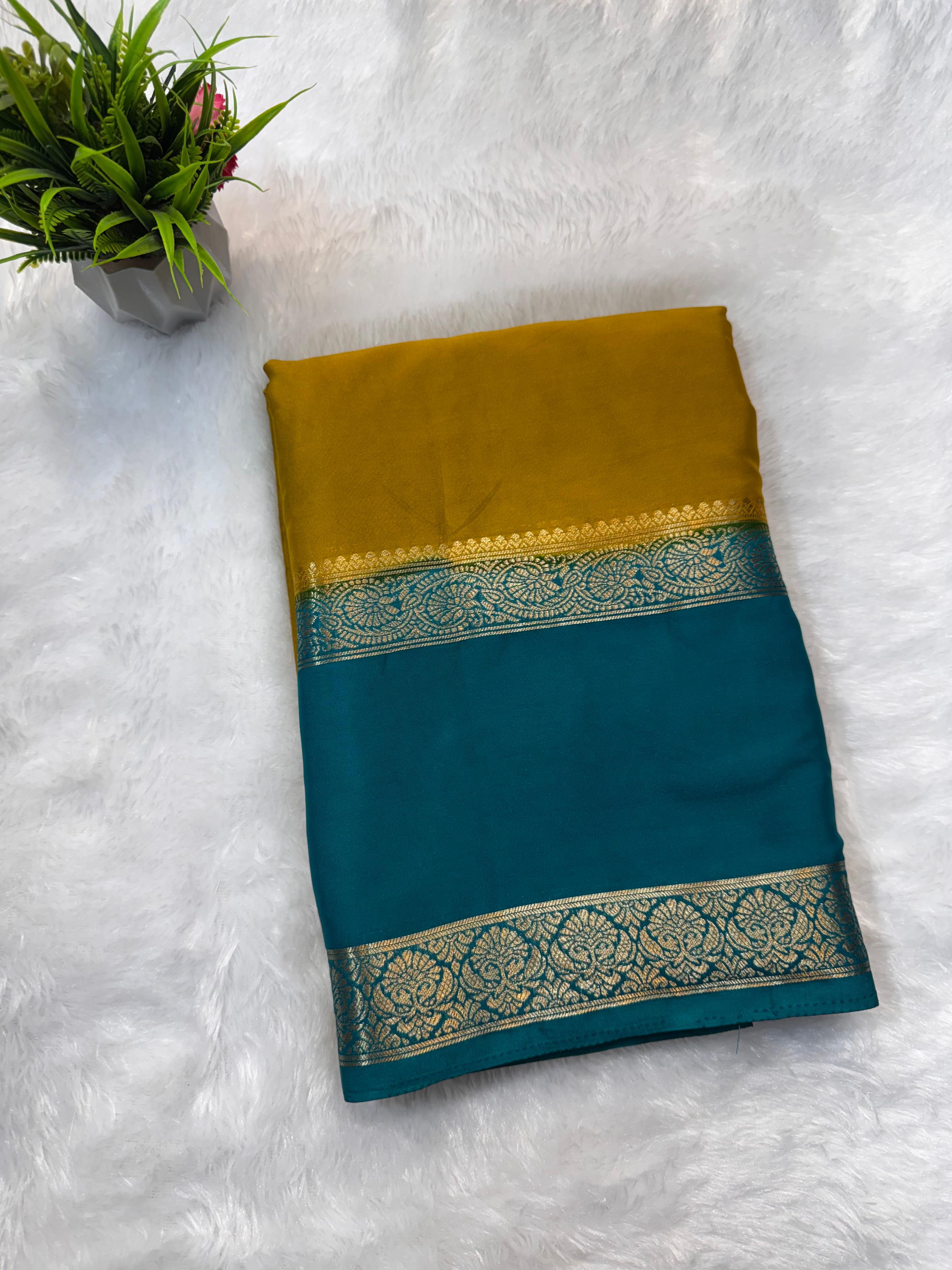 Semi Crepe Bentex Peacock Border