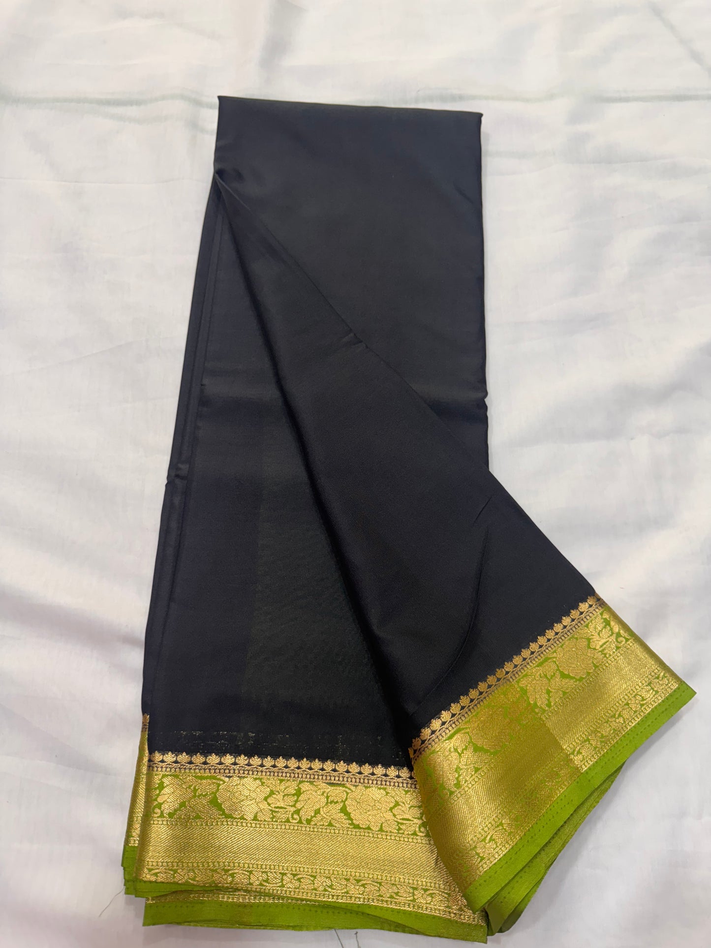Premium Superfine Crape with Plain border
