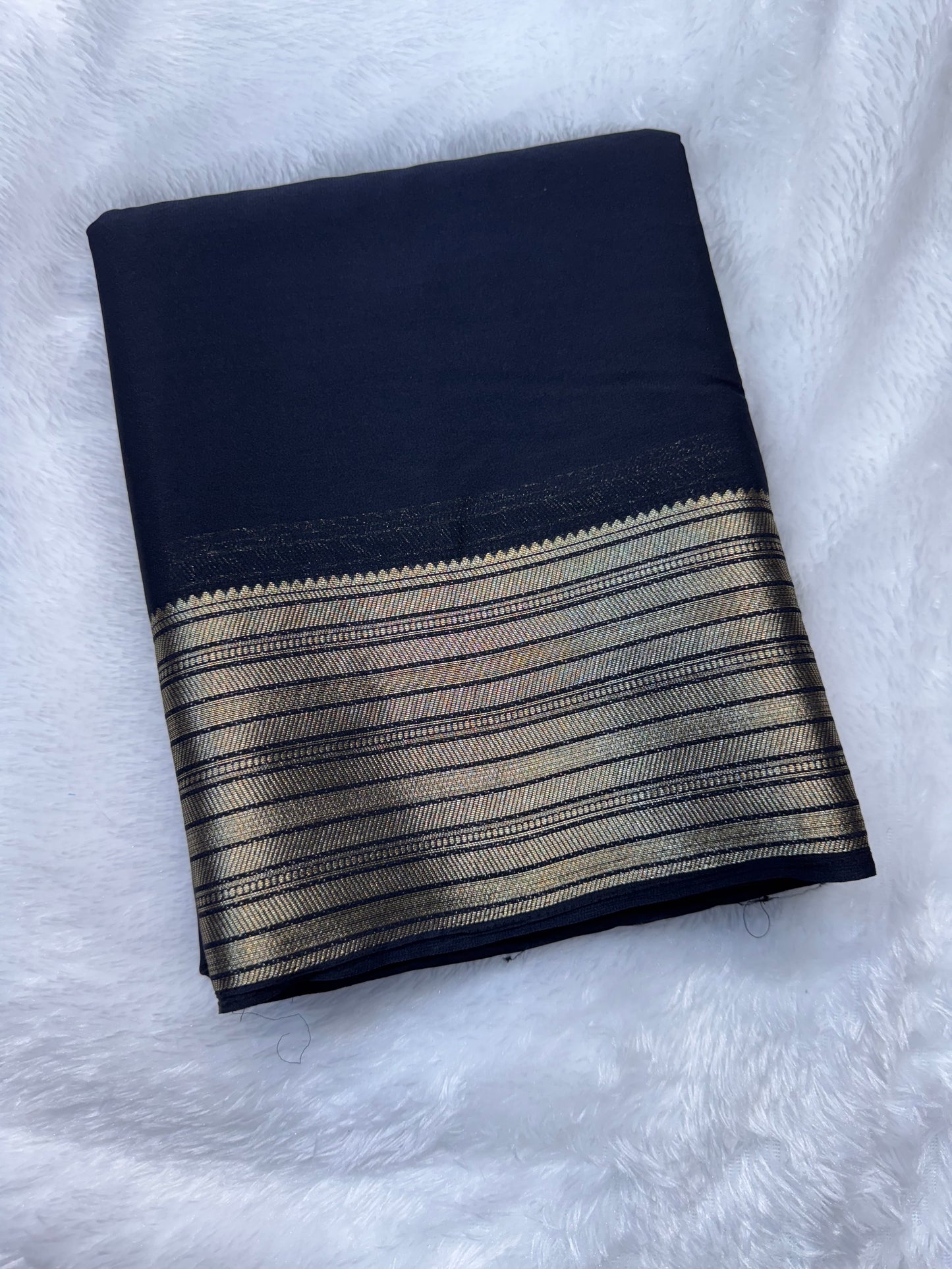 Premium Crepe with Stripe Big Border