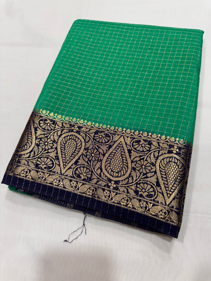 Viscose checks saree