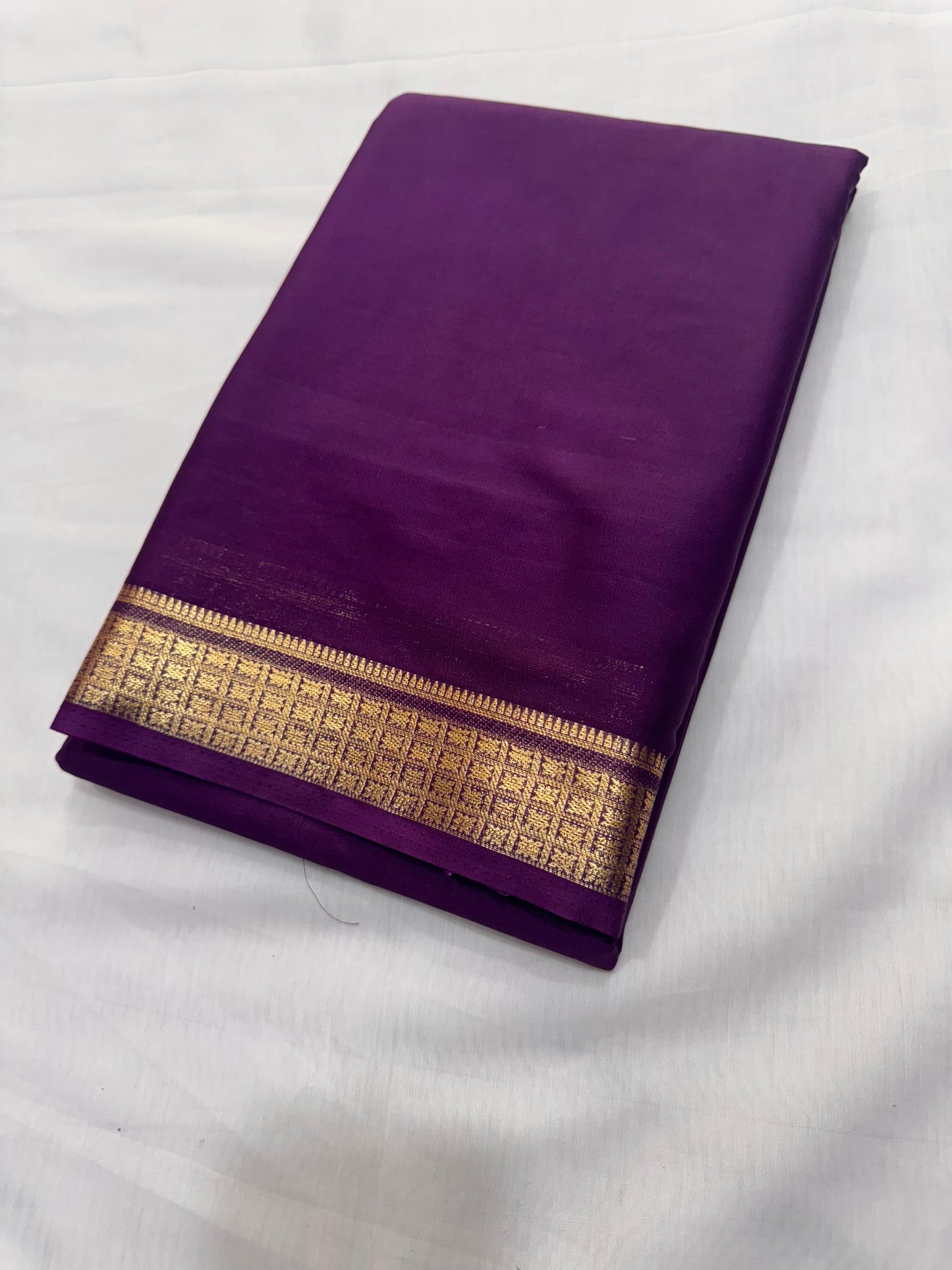 Semi Mysore Crape Small Border