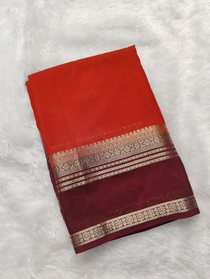 Crepe Plain Bentex Border -KW